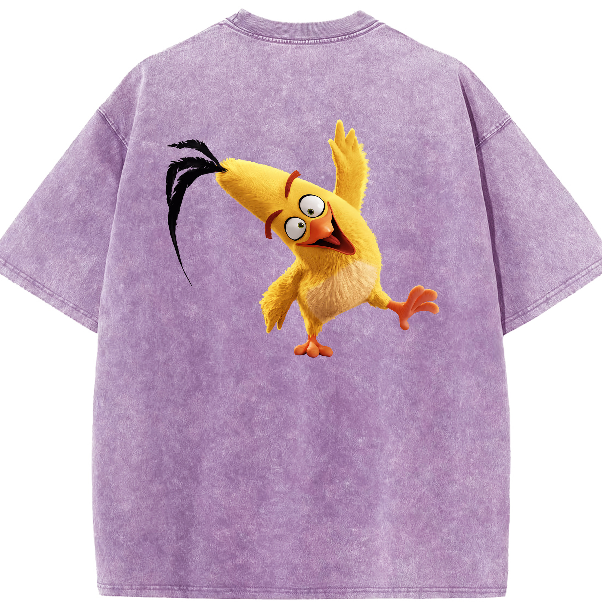 （画像用） Angry Birds アングリーバード 綿100% ヴィンテージ風 半袖Tシャツ（背面プリント）