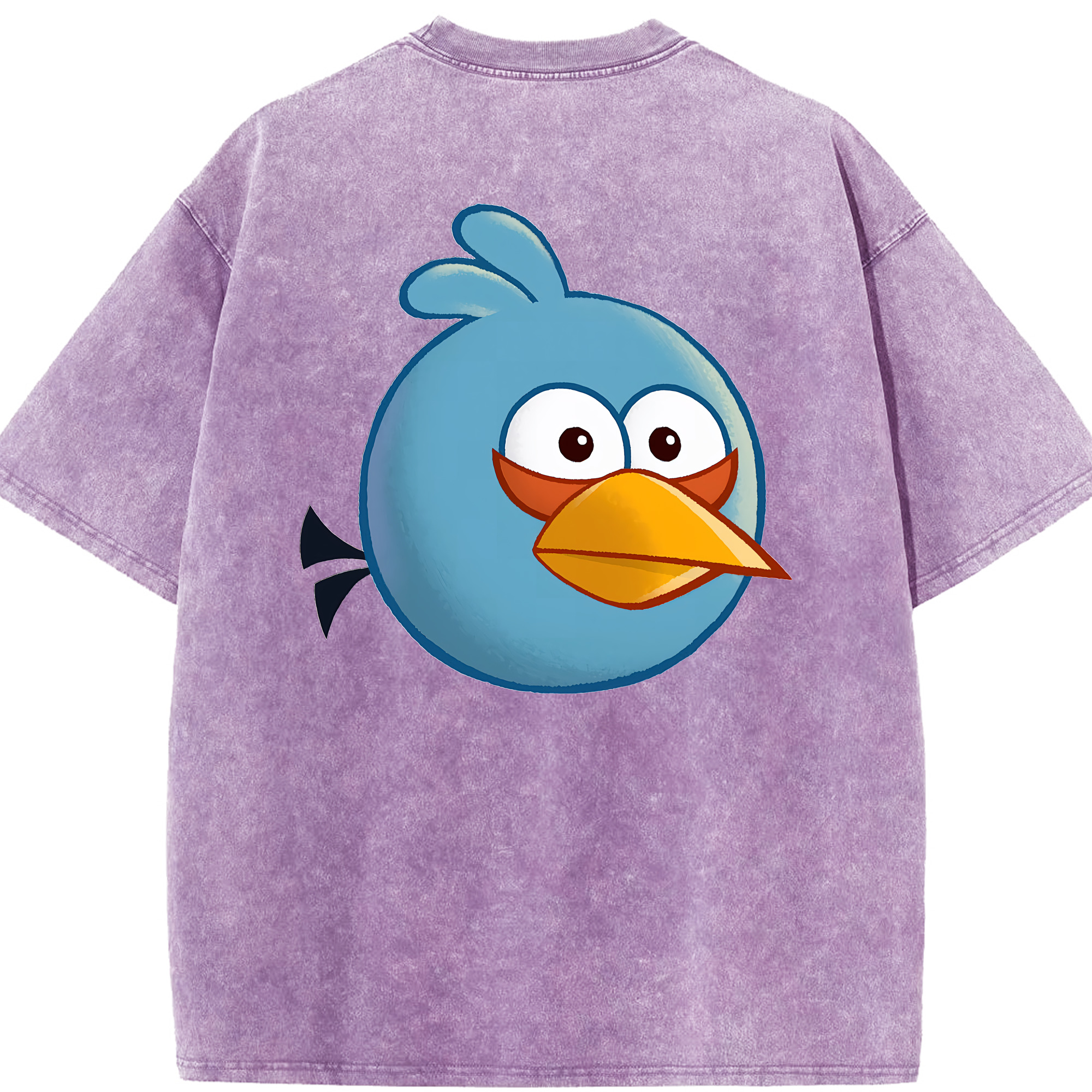 （画像用） Angry Birds アングリーバード 綿100% ヴィンテージ風 半袖Tシャツ（背面プリント）