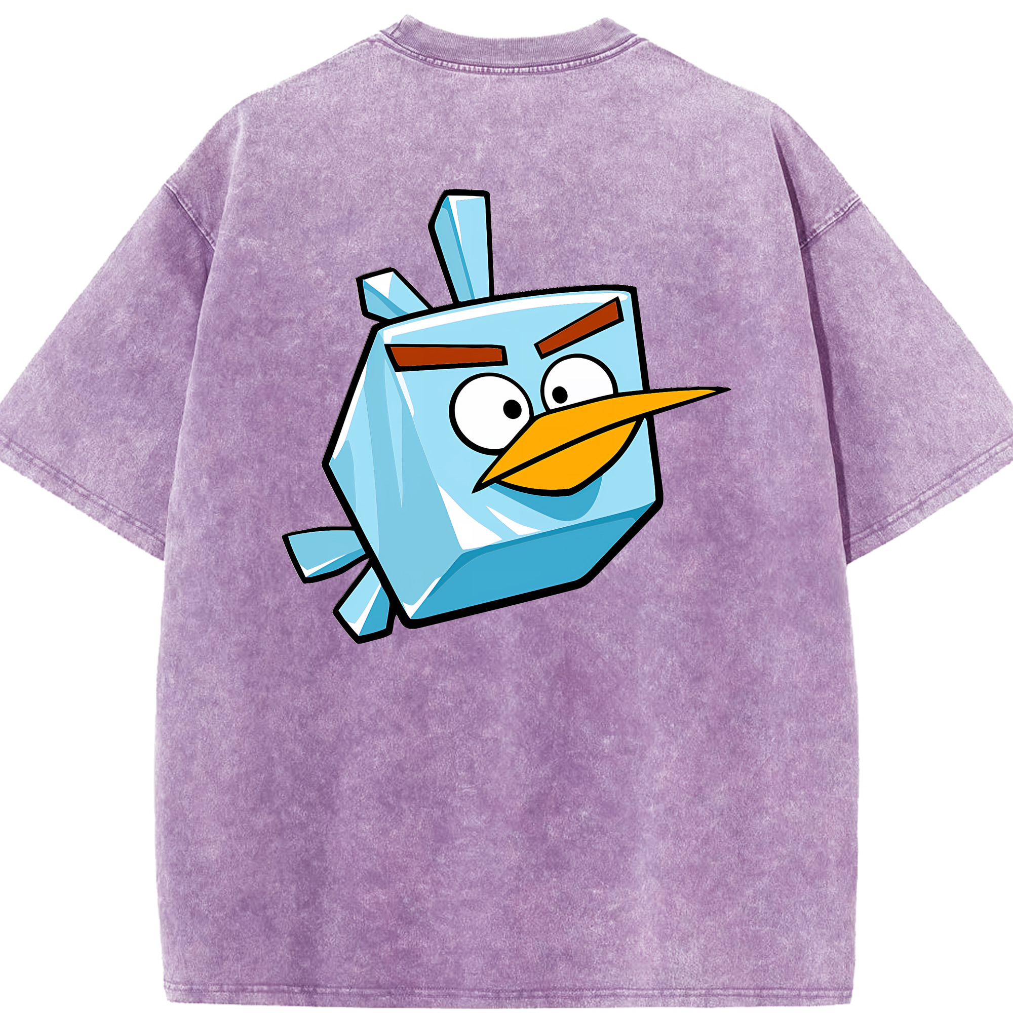 （画像用） Angry Birds アングリーバード 綿100% ヴィンテージ風 半袖Tシャツ（背面プリント）