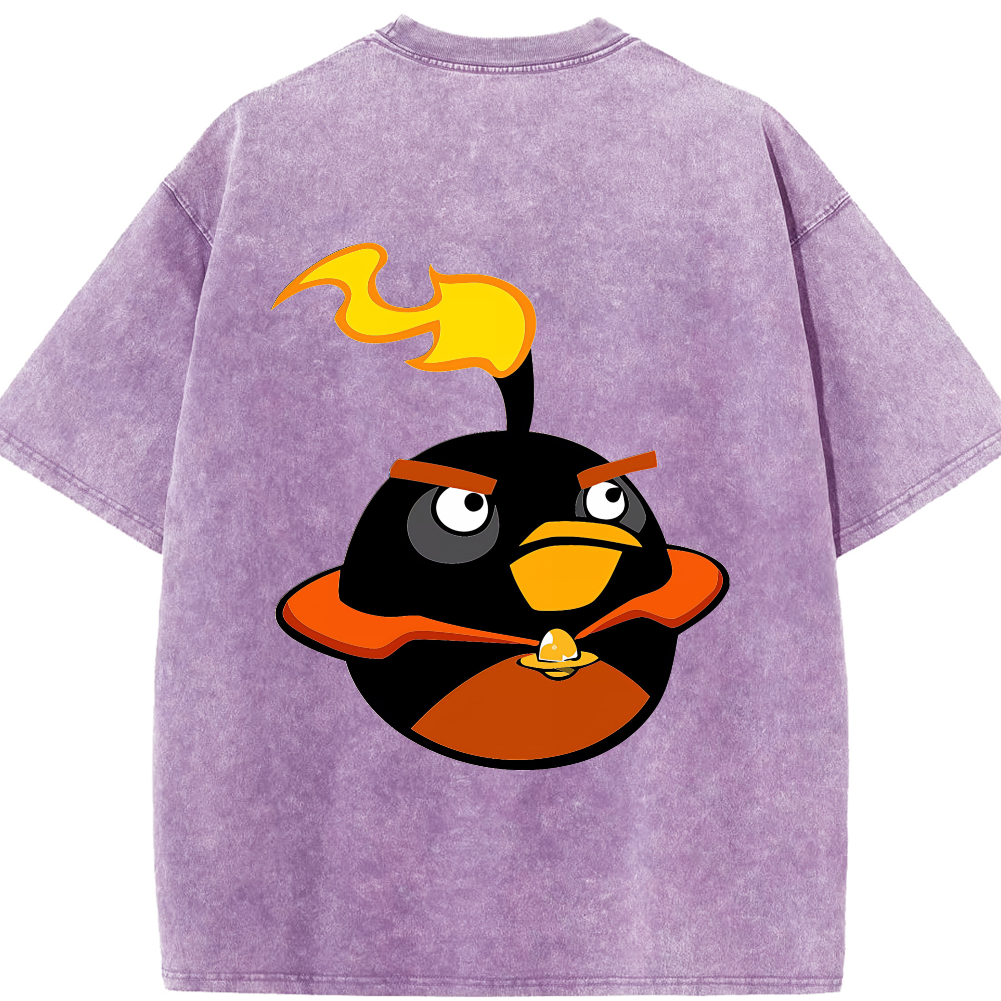 （画像用） Angry Birds アングリーバード 綿100% ヴィンテージ風 半袖Tシャツ（背面プリント）
