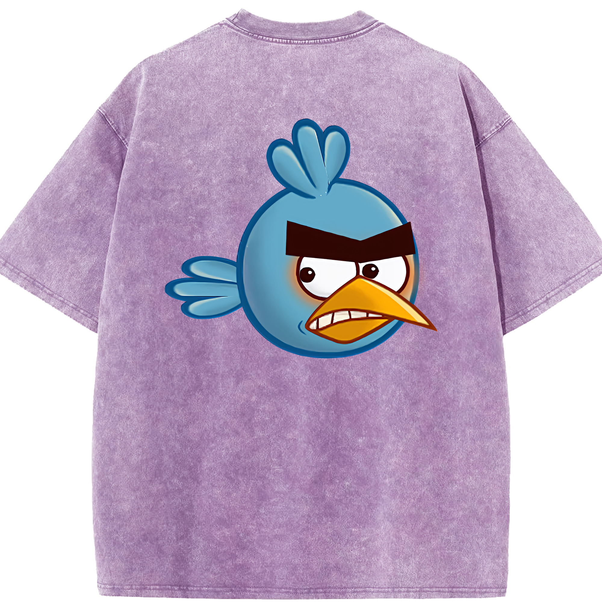 （画像用） Angry Birds アングリーバード 綿100% ヴィンテージ風 半袖Tシャツ（背面プリント）