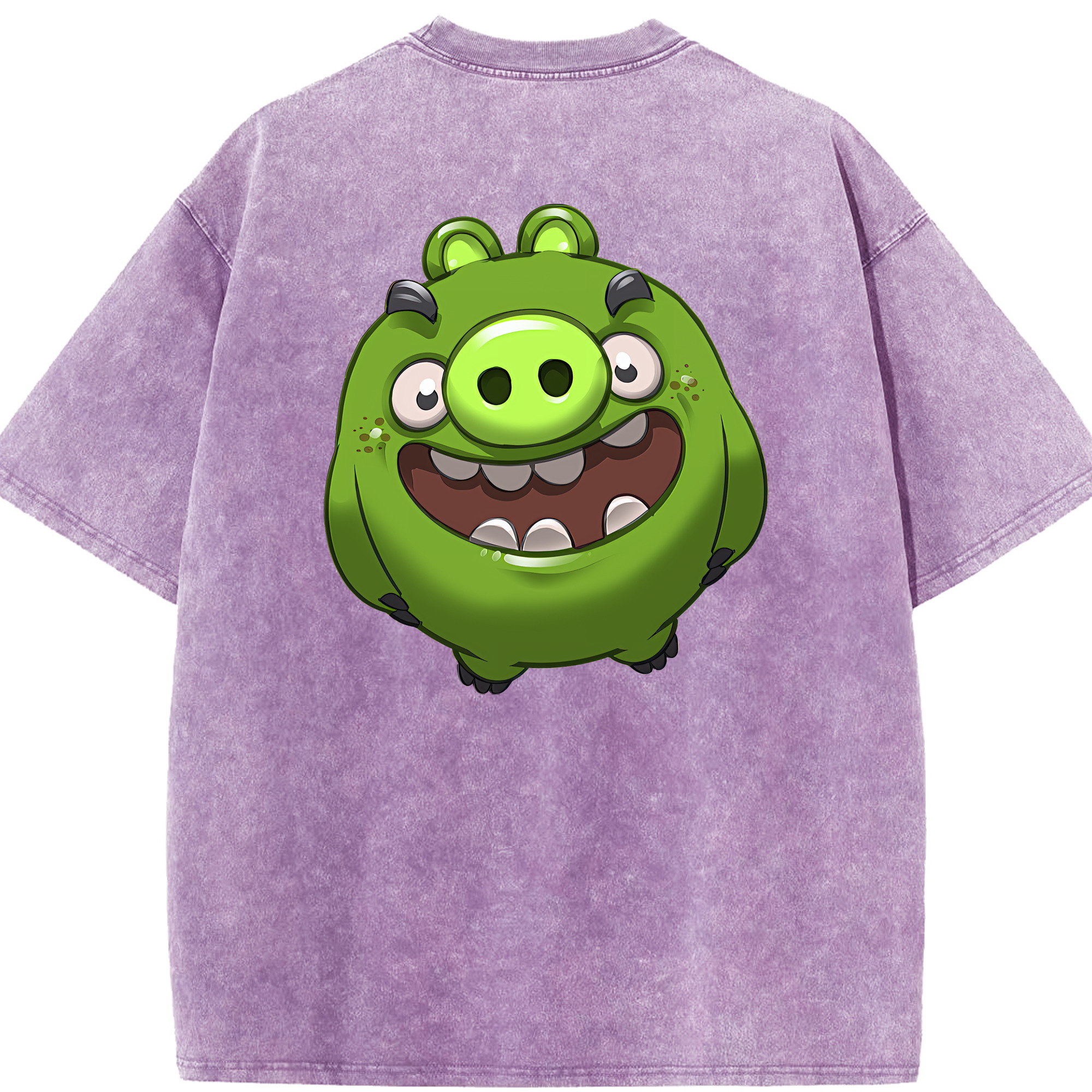 （画像用） Angry Birds アングリーバード 綿100% ヴィンテージ風 半袖Tシャツ（背面プリント）