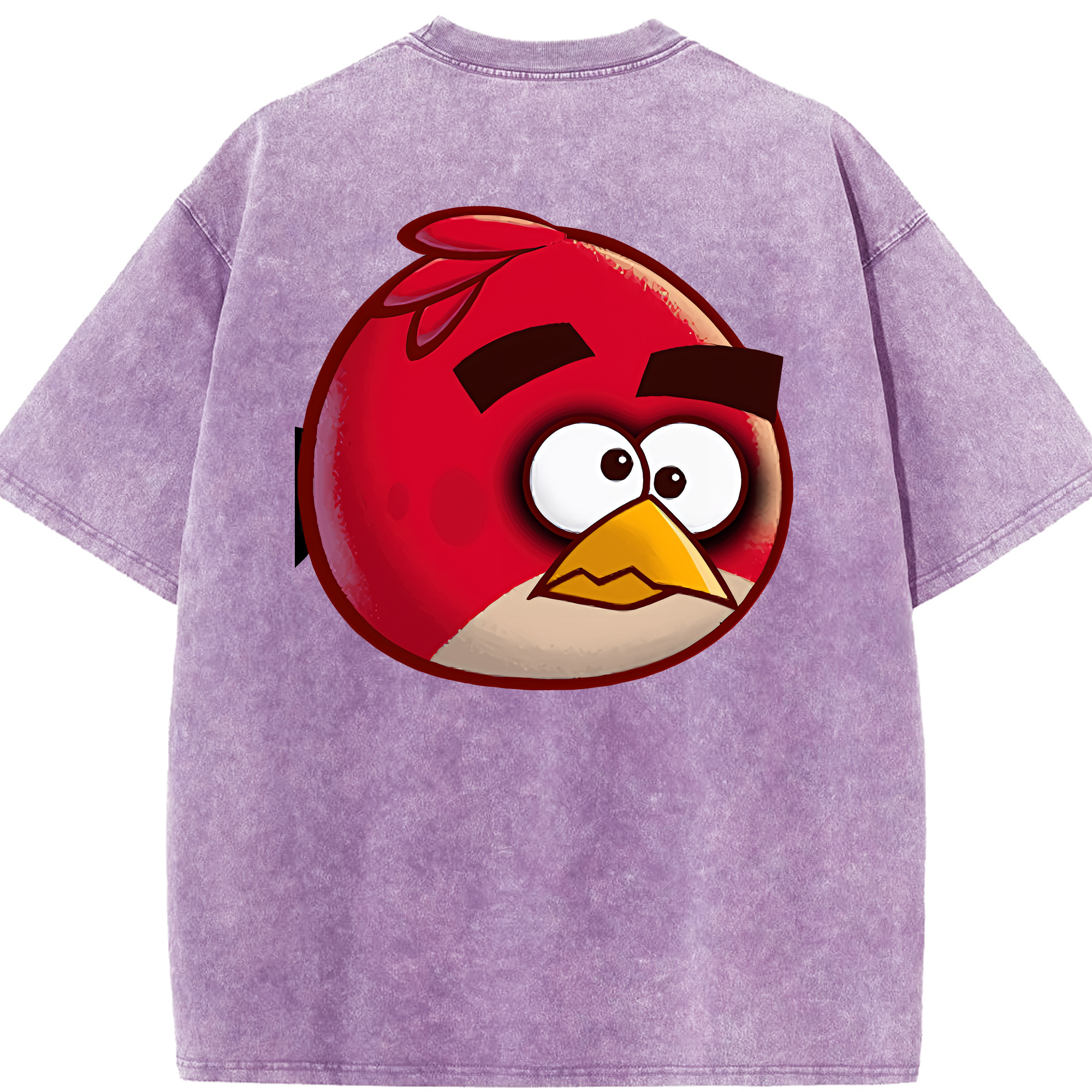 （画像用） Angry Birds アングリーバード 綿100% ヴィンテージ風 半袖Tシャツ（背面プリント）