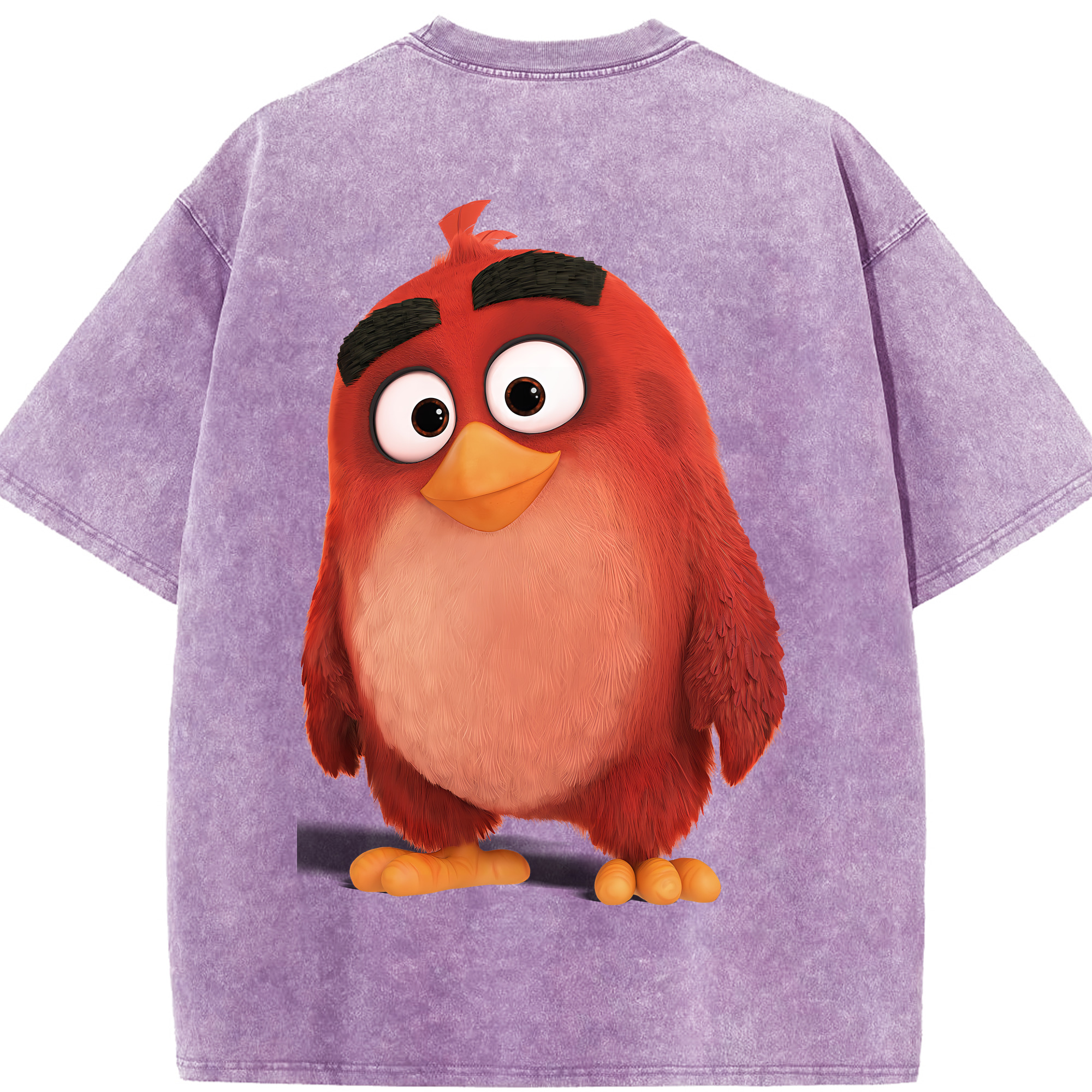 （画像用） Angry Birds アングリーバード 綿100% ヴィンテージ風 半袖Tシャツ（背面プリント）