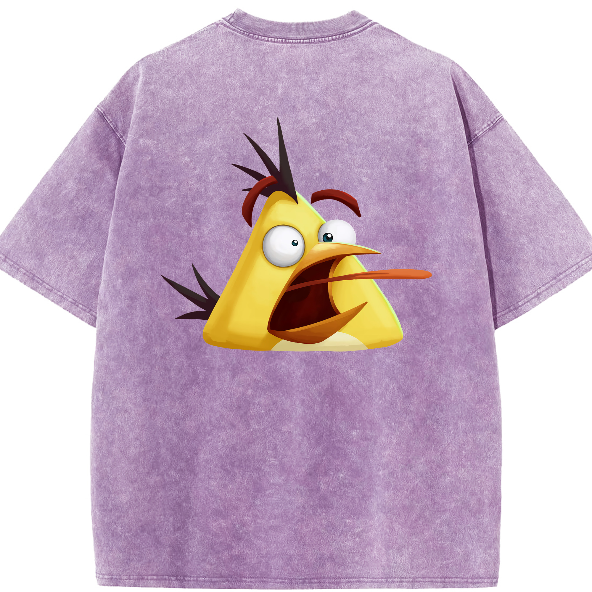 （画像用） Angry Birds アングリーバード 綿100% ヴィンテージ風 半袖Tシャツ（背面プリント）