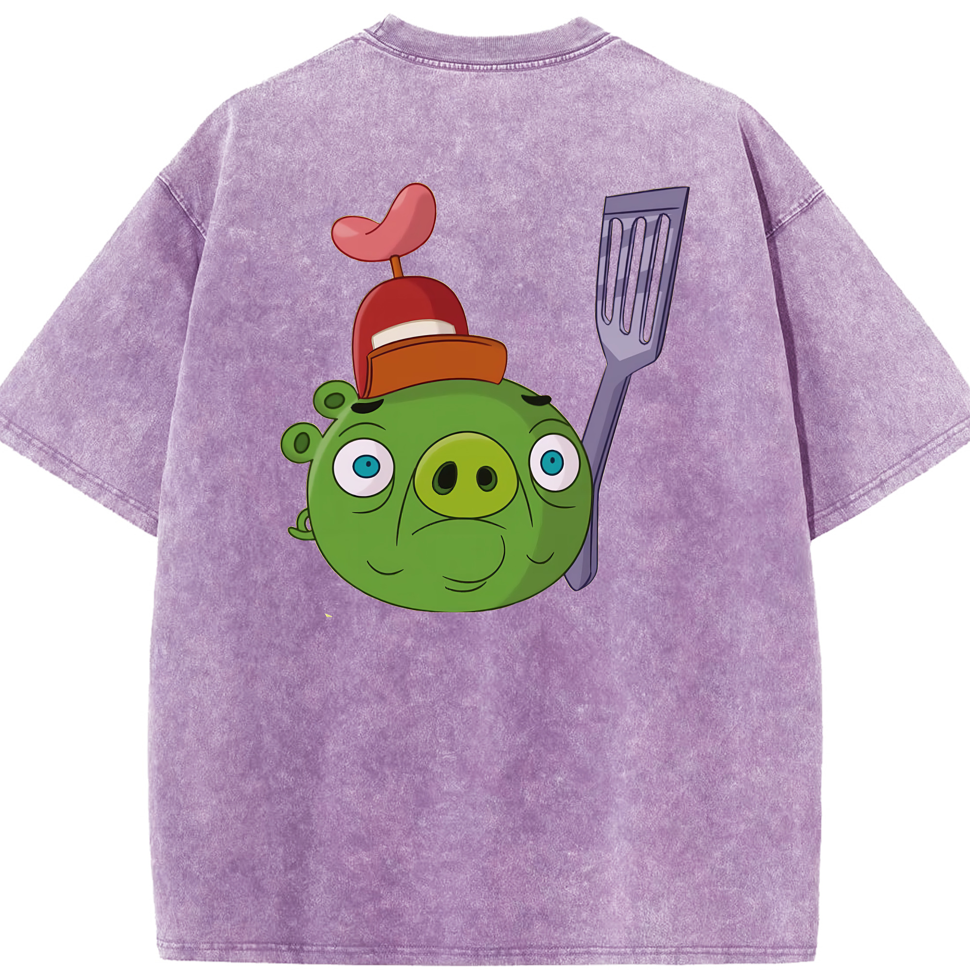 （画像用） Angry Birds アングリーバード 綿100% ヴィンテージ風 半袖Tシャツ（背面プリント）