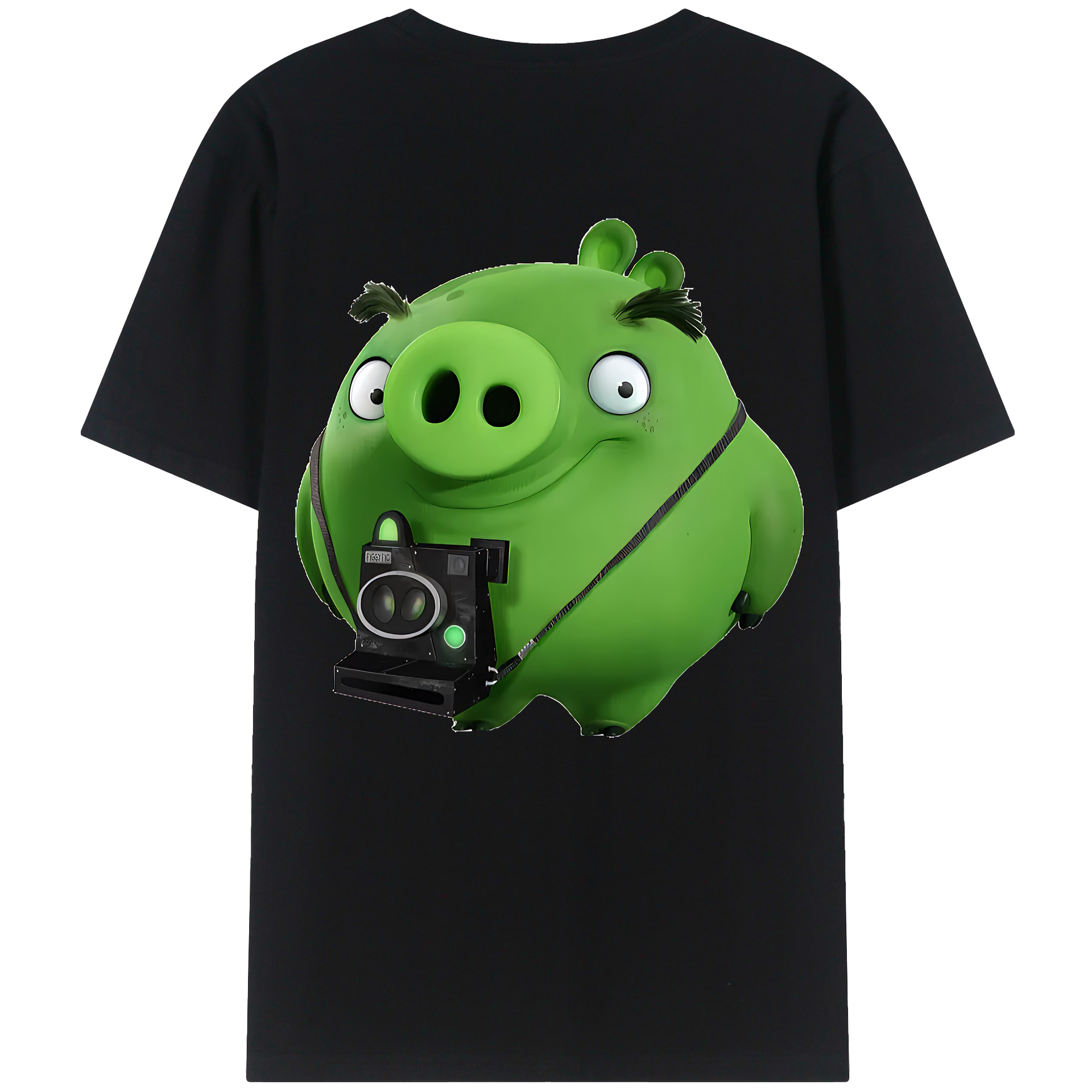 （画像用） Angry Birds アングリーバード 綿100％ メンズ半袖Tシャツ（バックプリント） 通気性