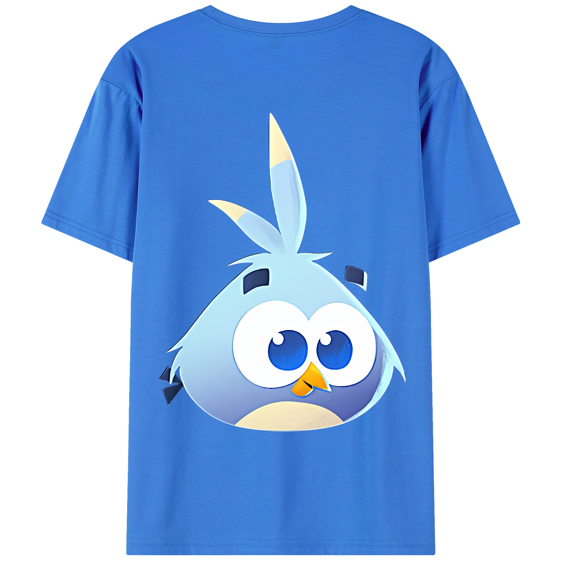 （画像用） Angry Birds アングリーバード 綿100％ メンズ半袖Tシャツ（バックプリント） 通気性