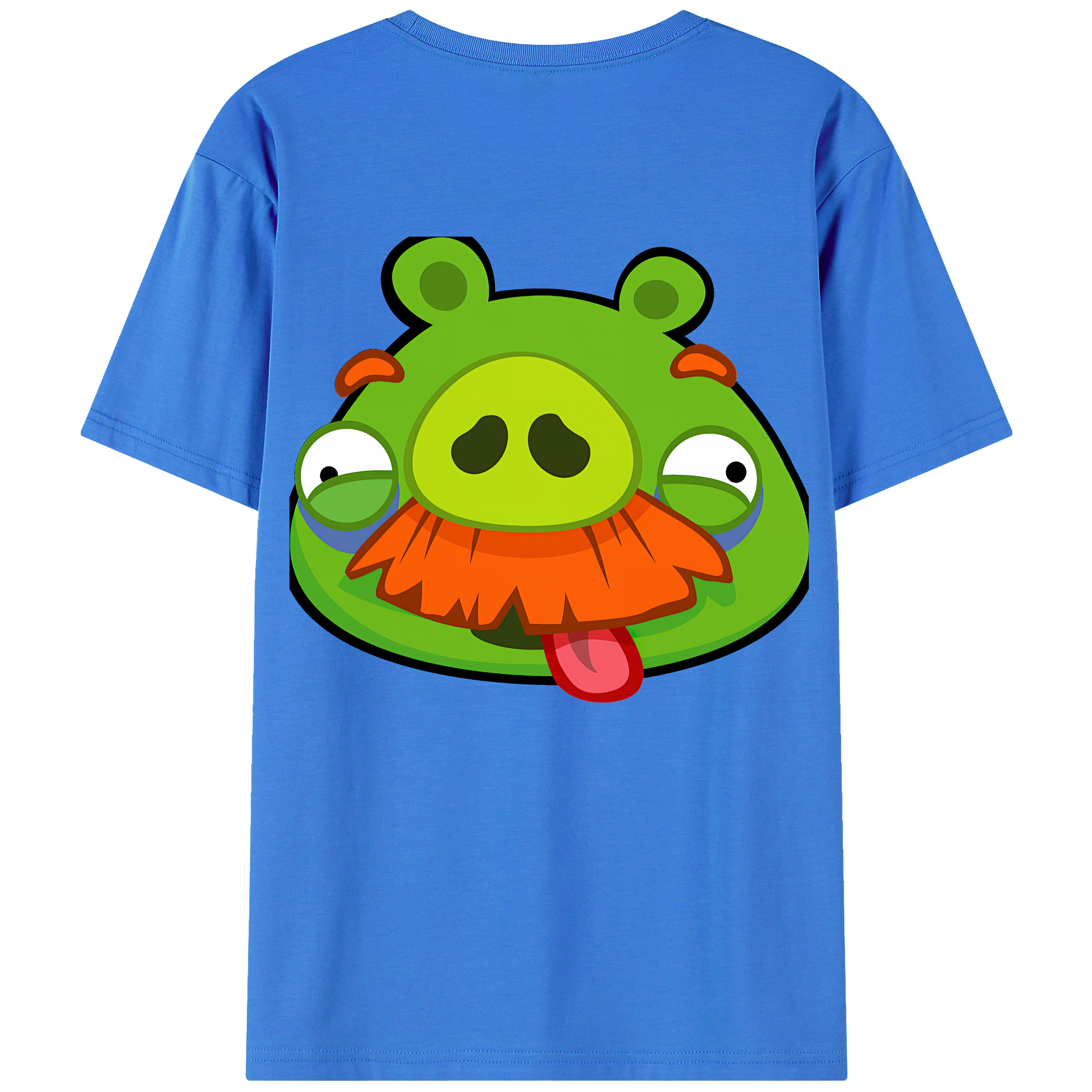 （画像用） Angry Birds アングリーバード 綿100％ メンズ半袖Tシャツ（バックプリント） 通気性