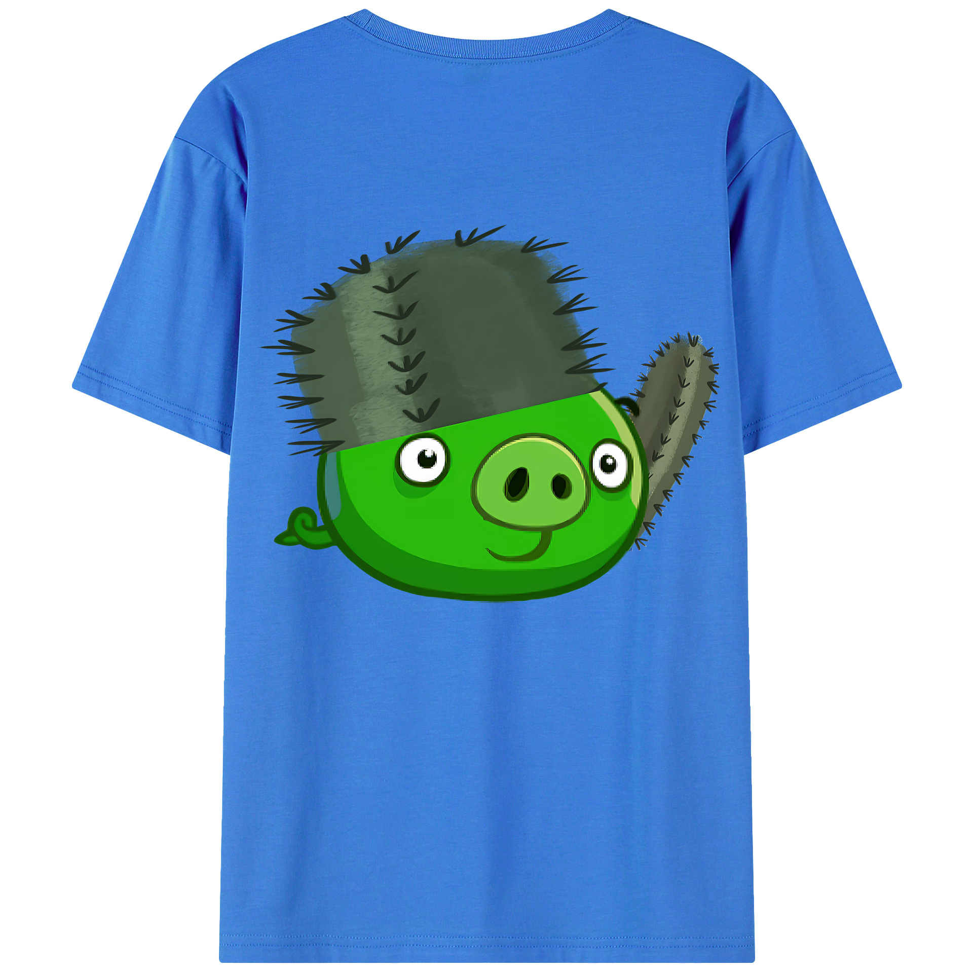 （画像用） Angry Birds アングリーバード 綿100％ メンズ半袖Tシャツ（バックプリント） 通気性