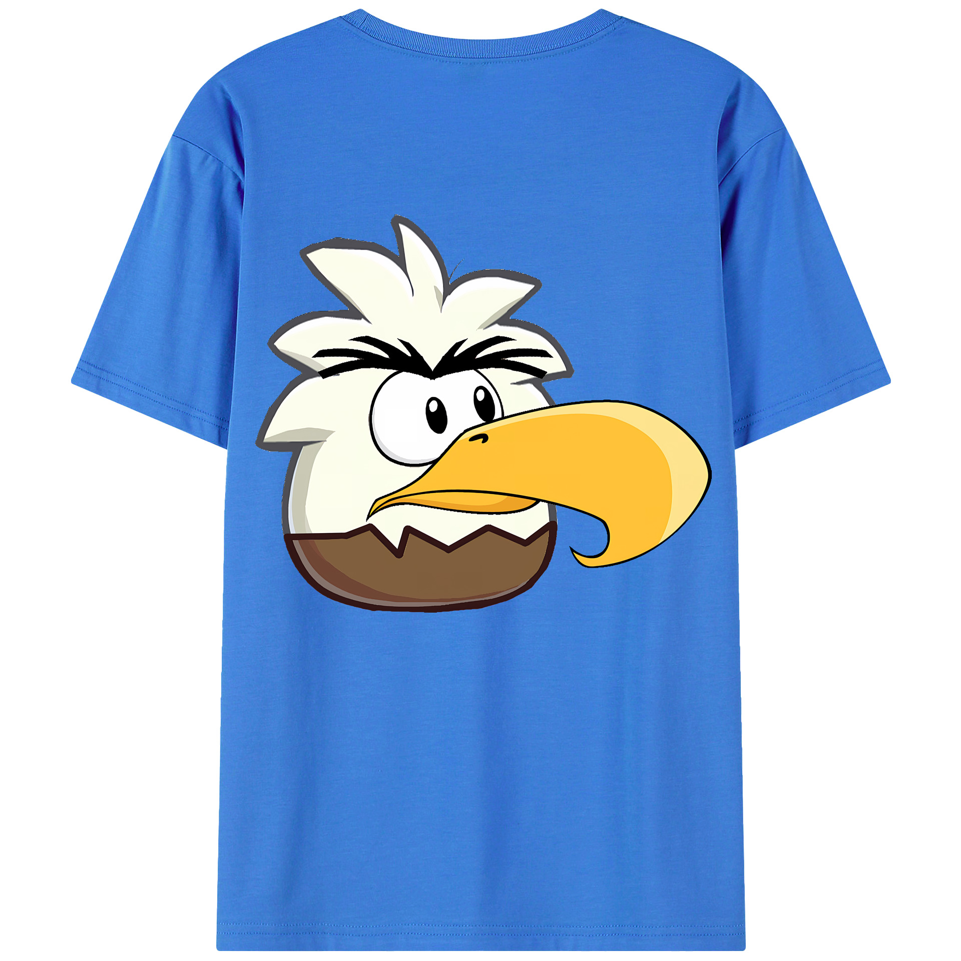 （画像用） Angry Birds アングリーバード 綿100％ メンズ半袖Tシャツ（バックプリント） 通気性
