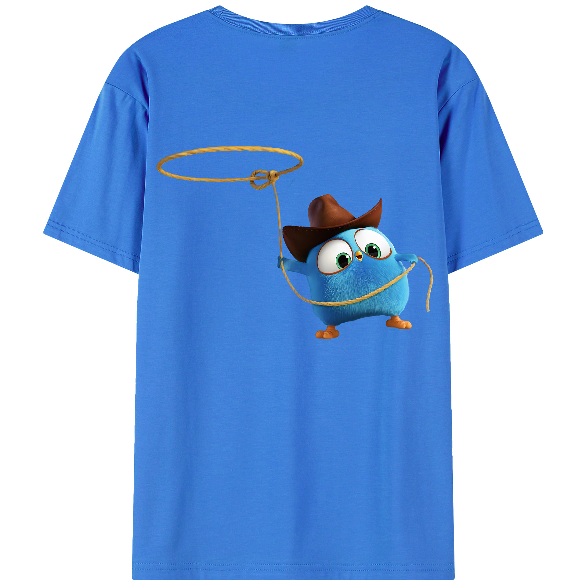 （画像用） Angry Birds アングリーバード 綿100％ メンズ半袖Tシャツ（バックプリント） 通気性