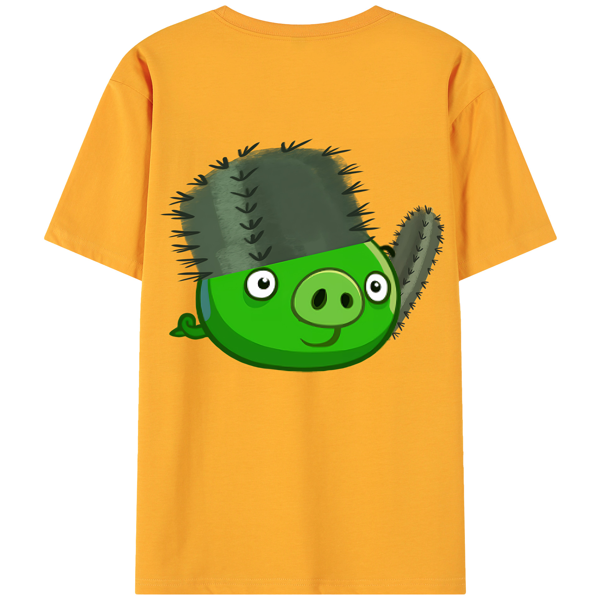 （画像用） Angry Birds アングリーバード 綿100％ メンズ半袖Tシャツ（バックプリント） 通気性