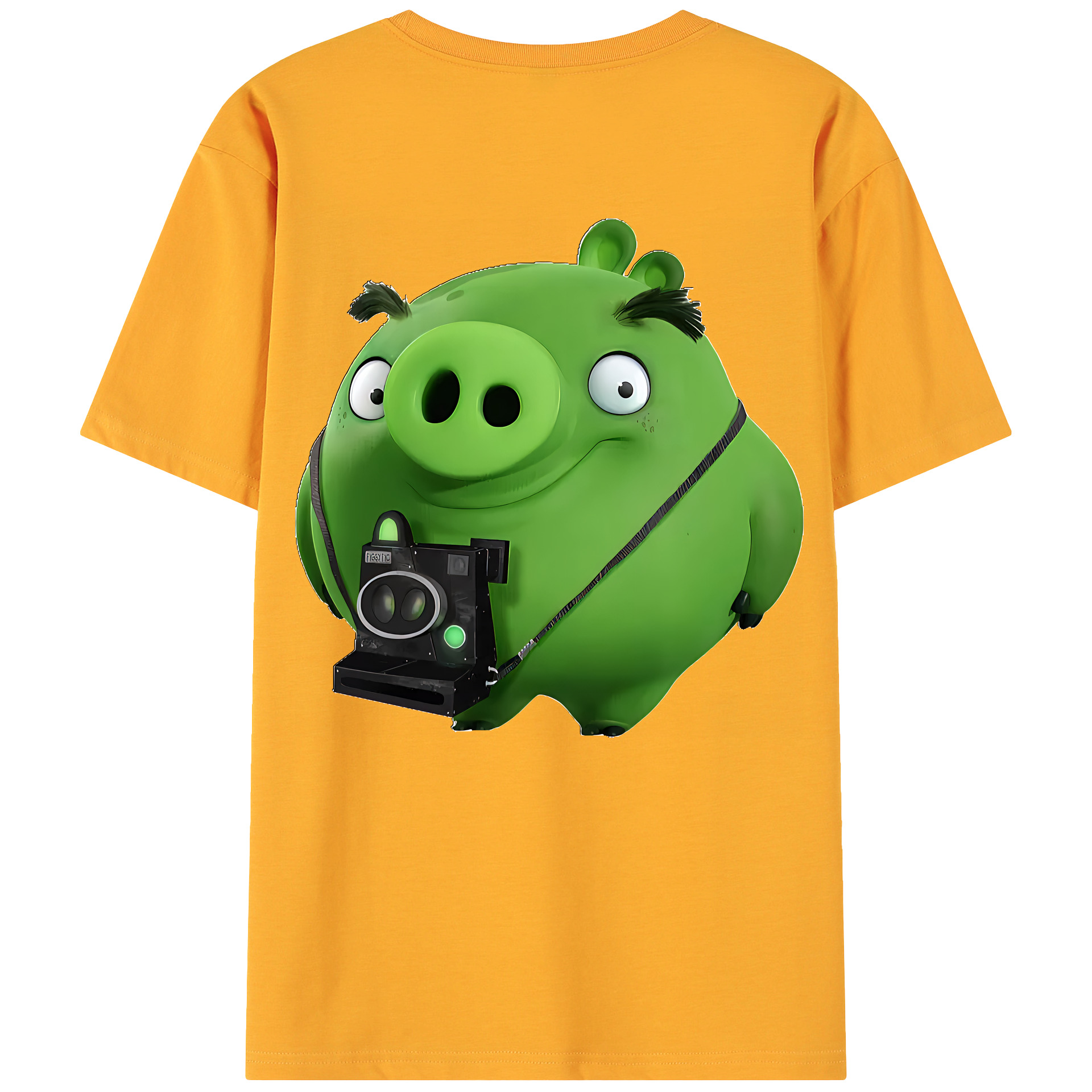 （画像用） Angry Birds アングリーバード 綿100％ メンズ半袖Tシャツ（バックプリント） 通気性