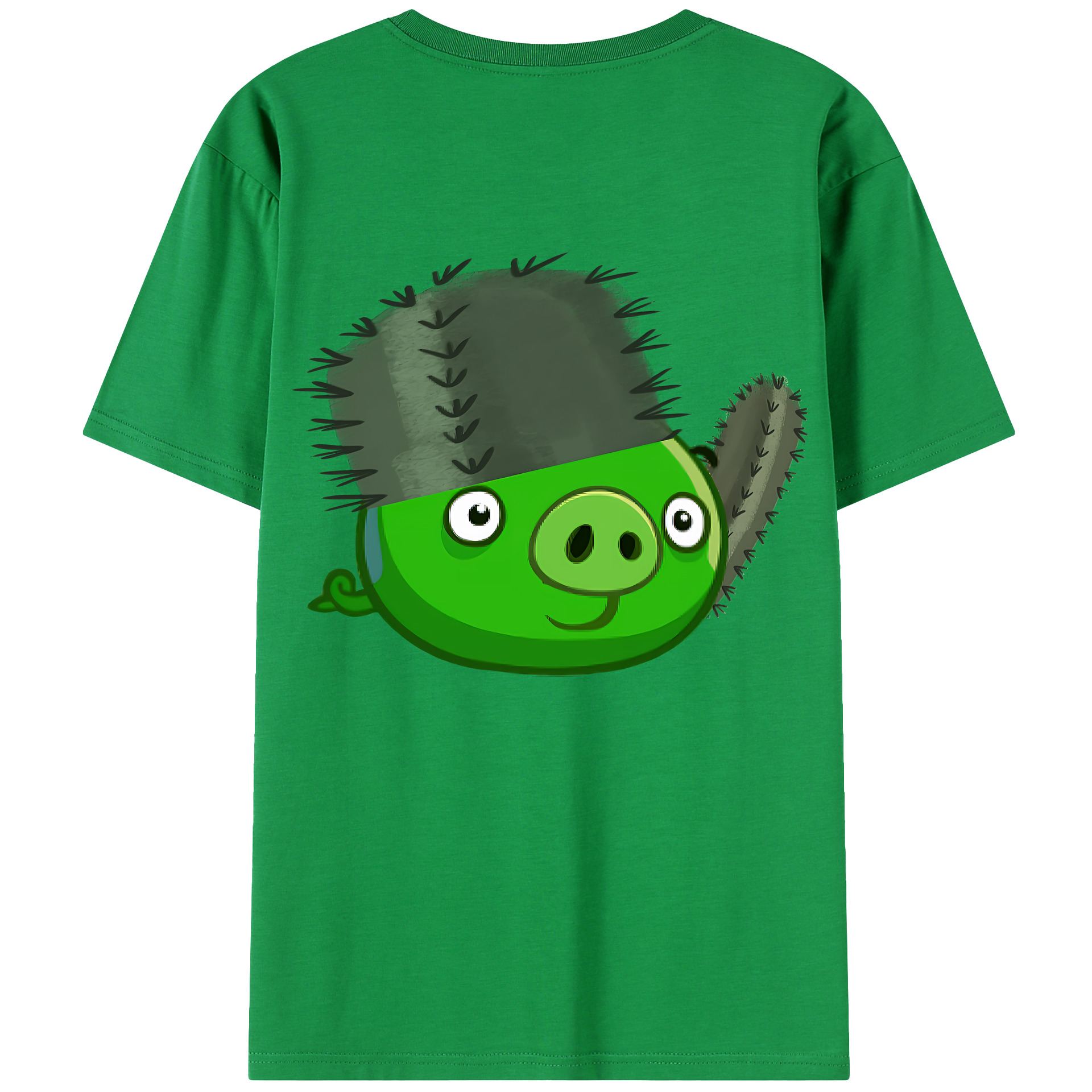 （画像用） Angry Birds アングリーバード 綿100％ メンズ半袖Tシャツ（バックプリント） 通気性