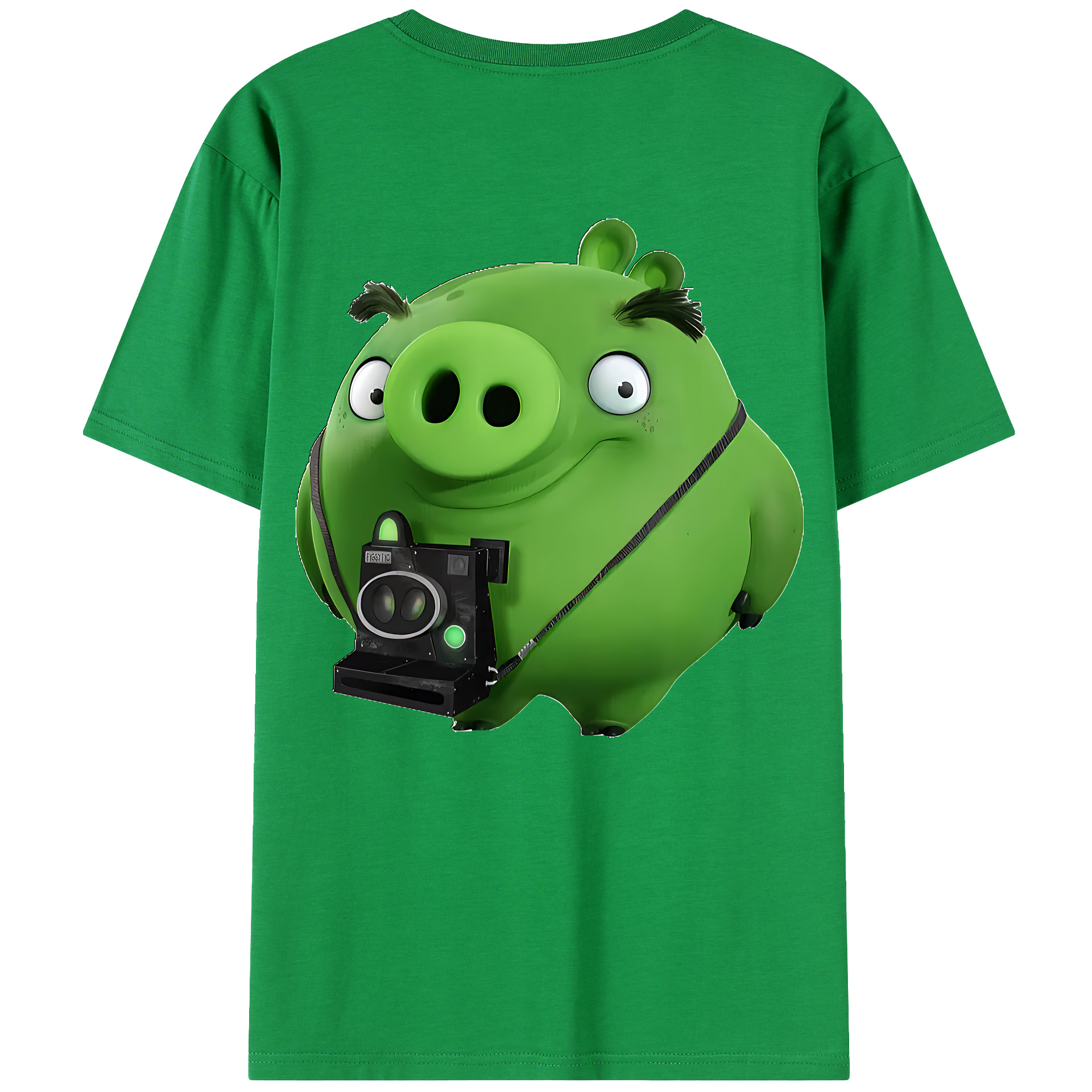（画像用） Angry Birds アングリーバード 綿100％ メンズ半袖Tシャツ（バックプリント） 通気性