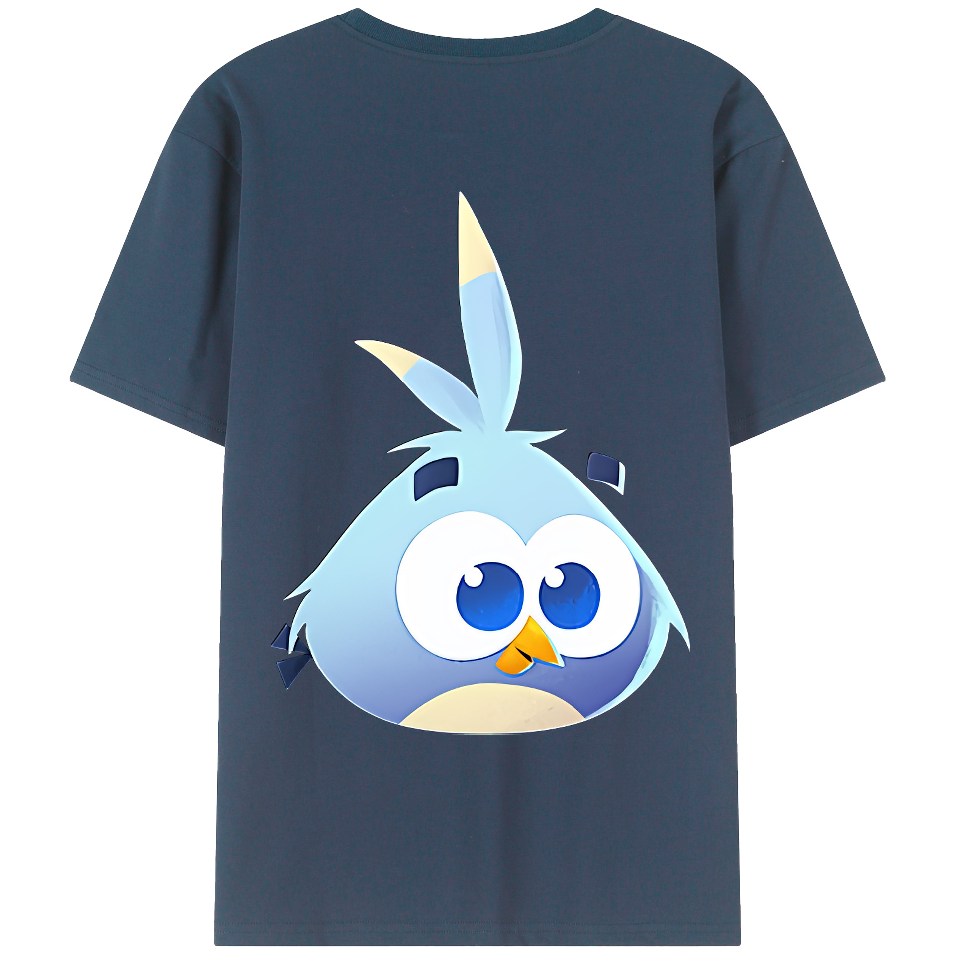 （画像用） Angry Birds アングリーバード 綿100％ メンズ半袖Tシャツ（バックプリント） 通気性