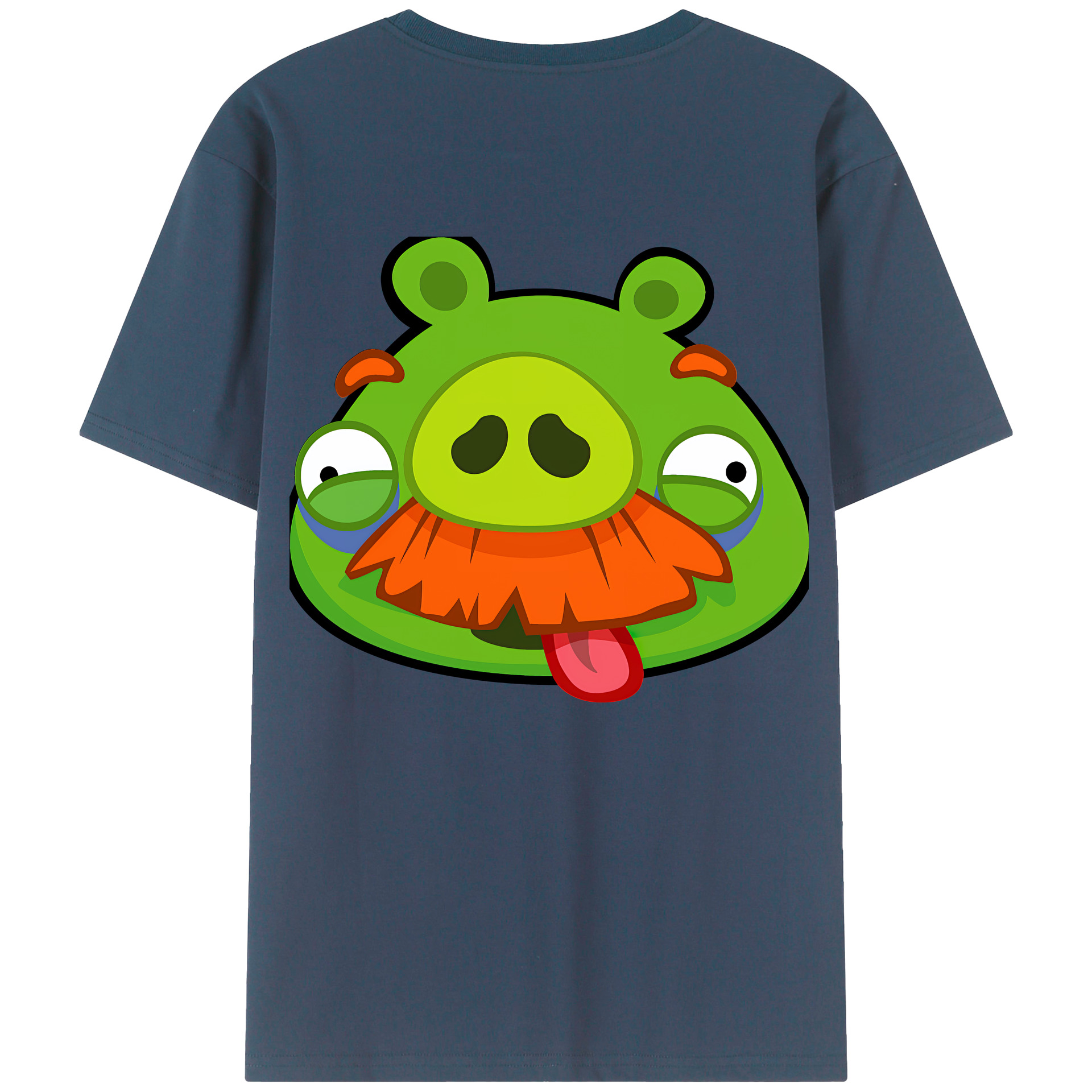 （画像用） Angry Birds アングリーバード 綿100％ メンズ半袖Tシャツ（バックプリント） 通気性