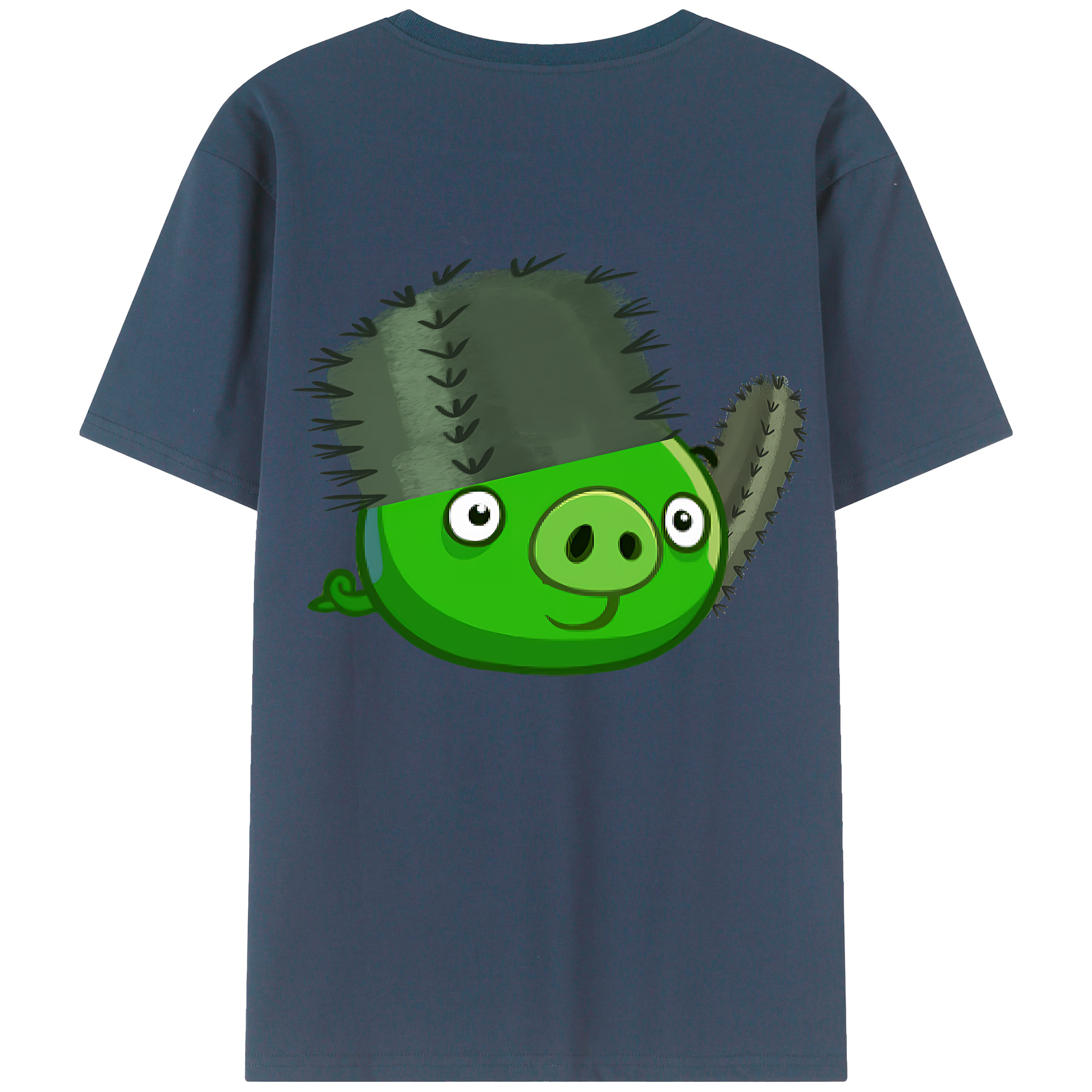 （画像用） Angry Birds アングリーバード 綿100％ メンズ半袖Tシャツ（バックプリント） 通気性