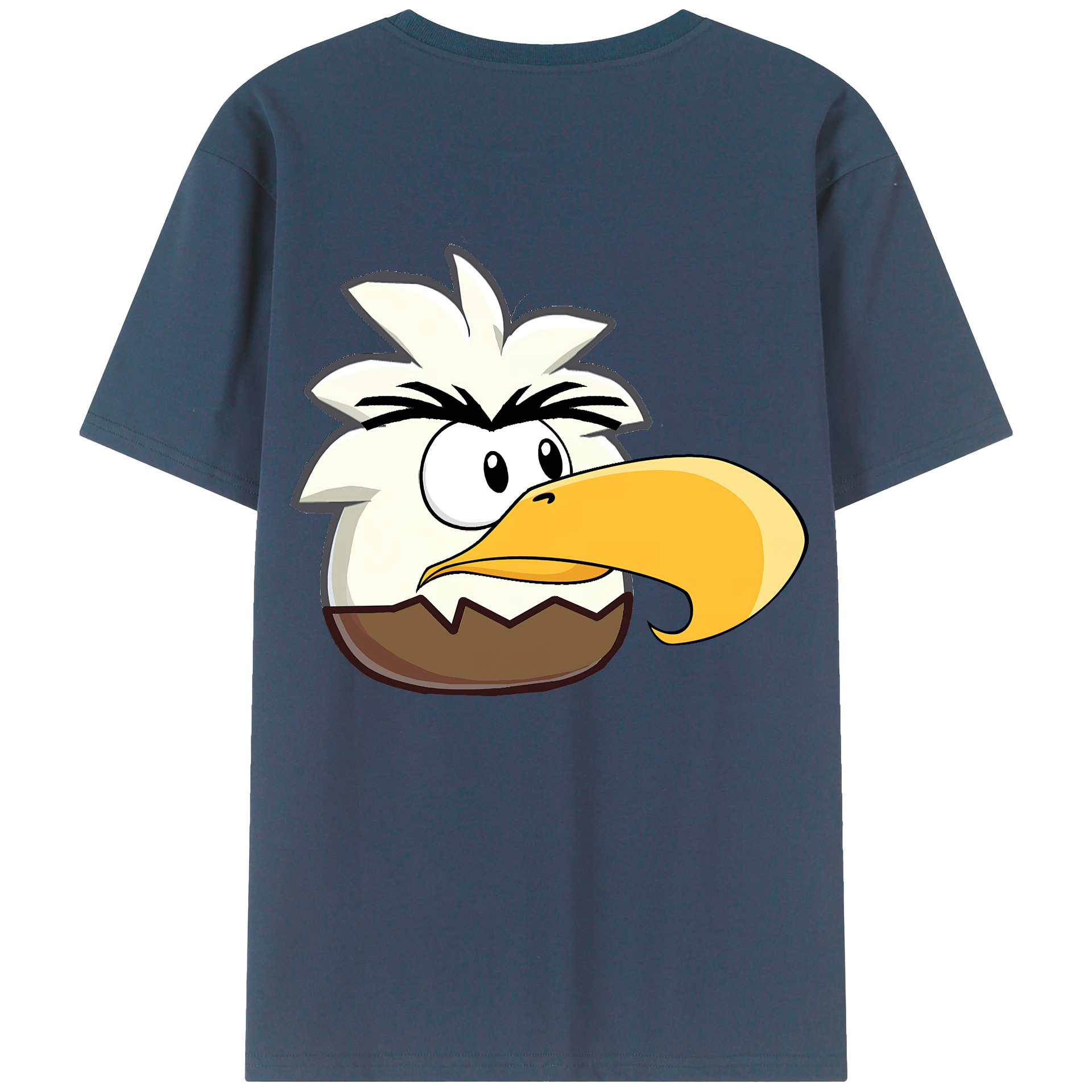 （画像用） Angry Birds アングリーバード 綿100％ メンズ半袖Tシャツ（バックプリント） 通気性