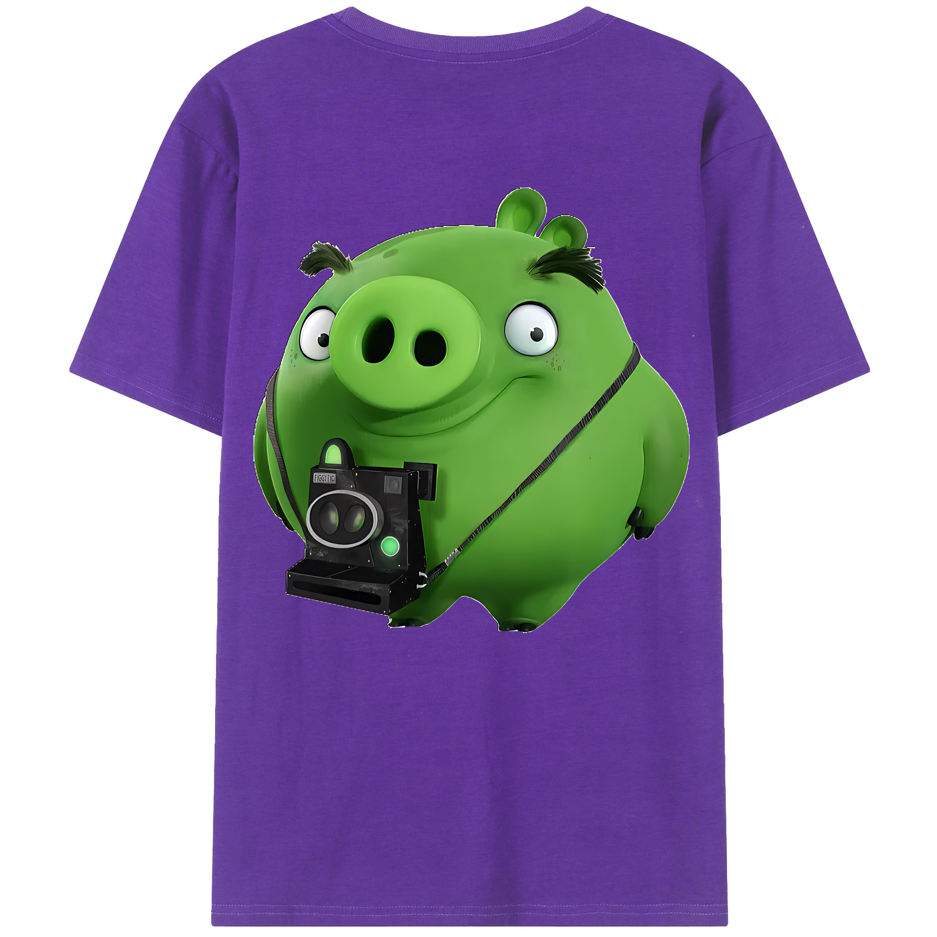 （画像用） Angry Birds アングリーバード 綿100％ メンズ半袖Tシャツ（バックプリント） 通気性