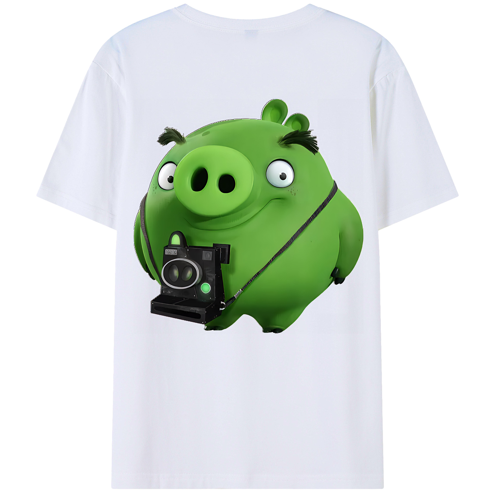 （画像用） Angry Birds アングリーバード 綿100％ メンズ半袖Tシャツ（バックプリント） 通気性