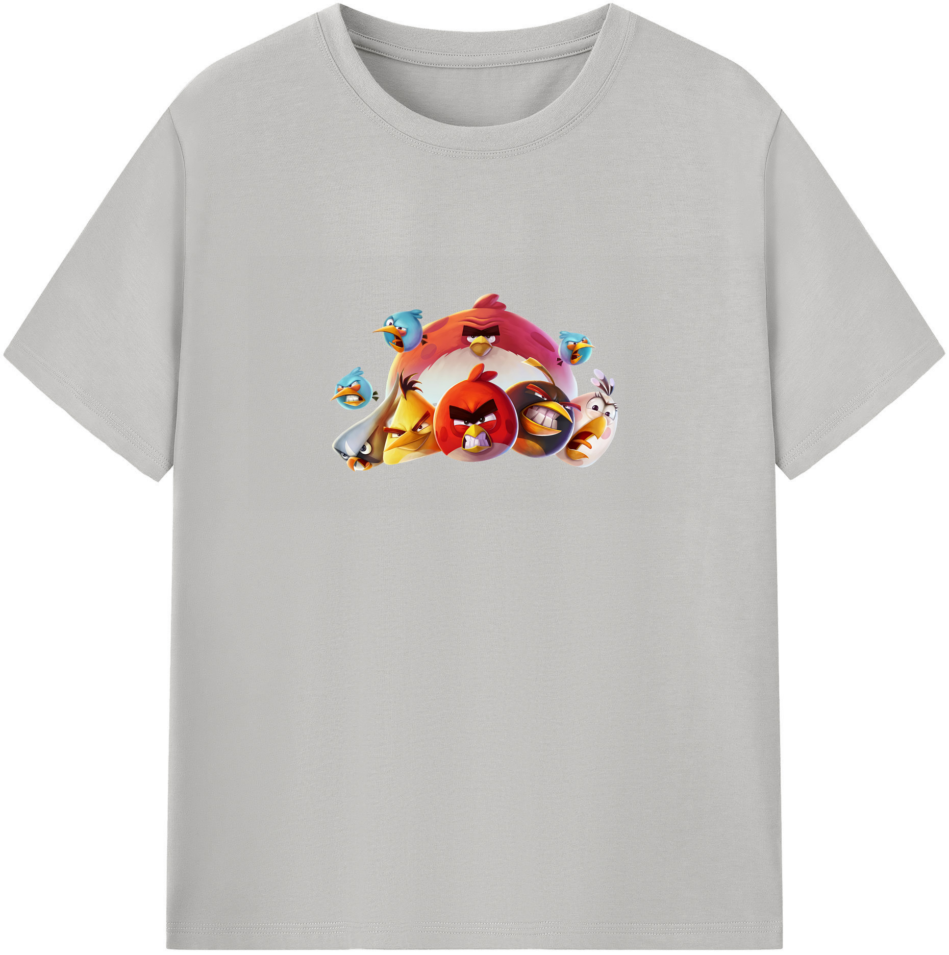 （画像用） Angry Birds アングリーバード 綿100％ メンズ半袖Tシャツ｜肌触りやわらか＆通気性