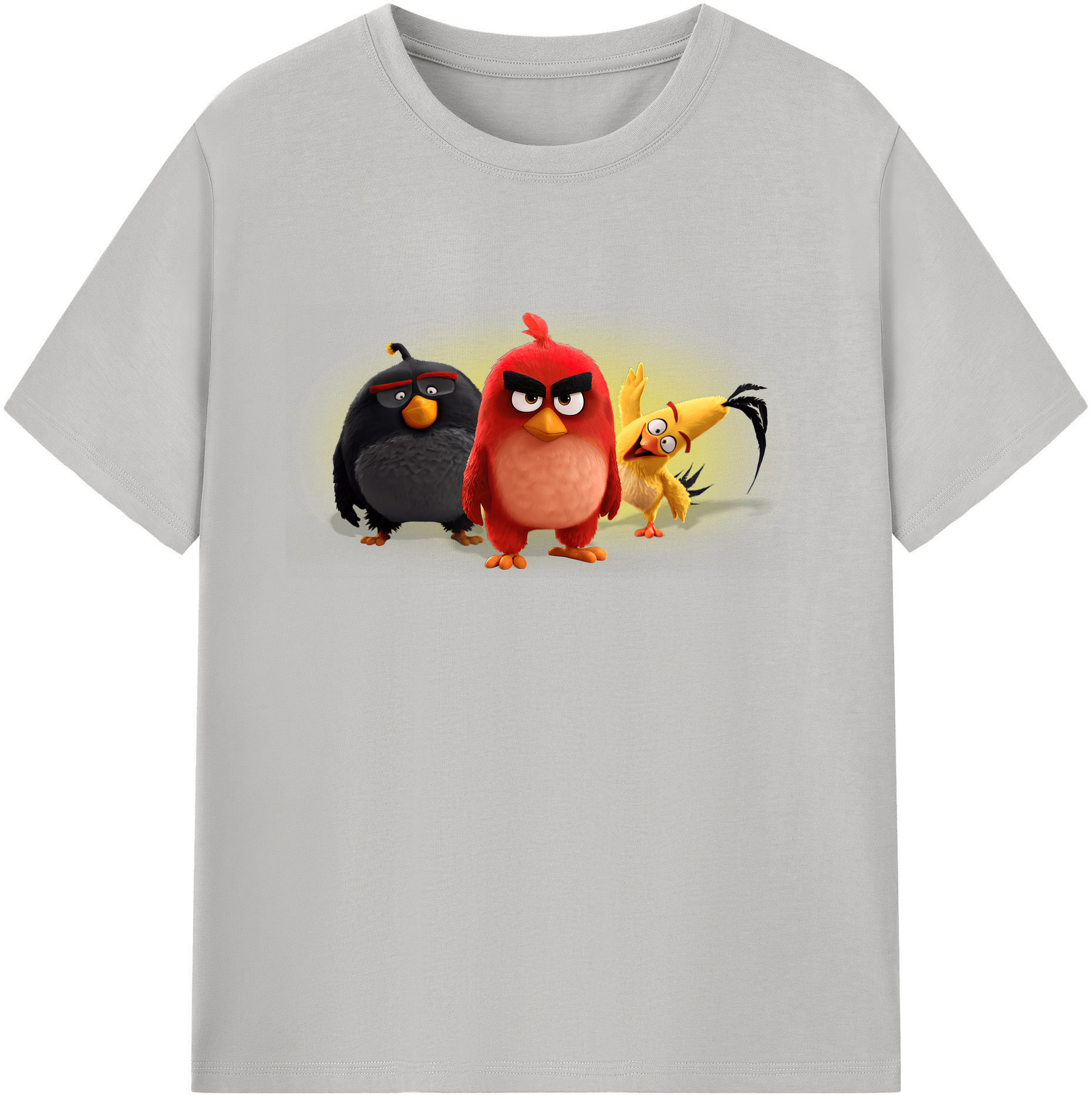 （画像用） Angry Birds アングリーバード 綿100％ メンズ半袖Tシャツ｜肌触りやわらか＆通気性