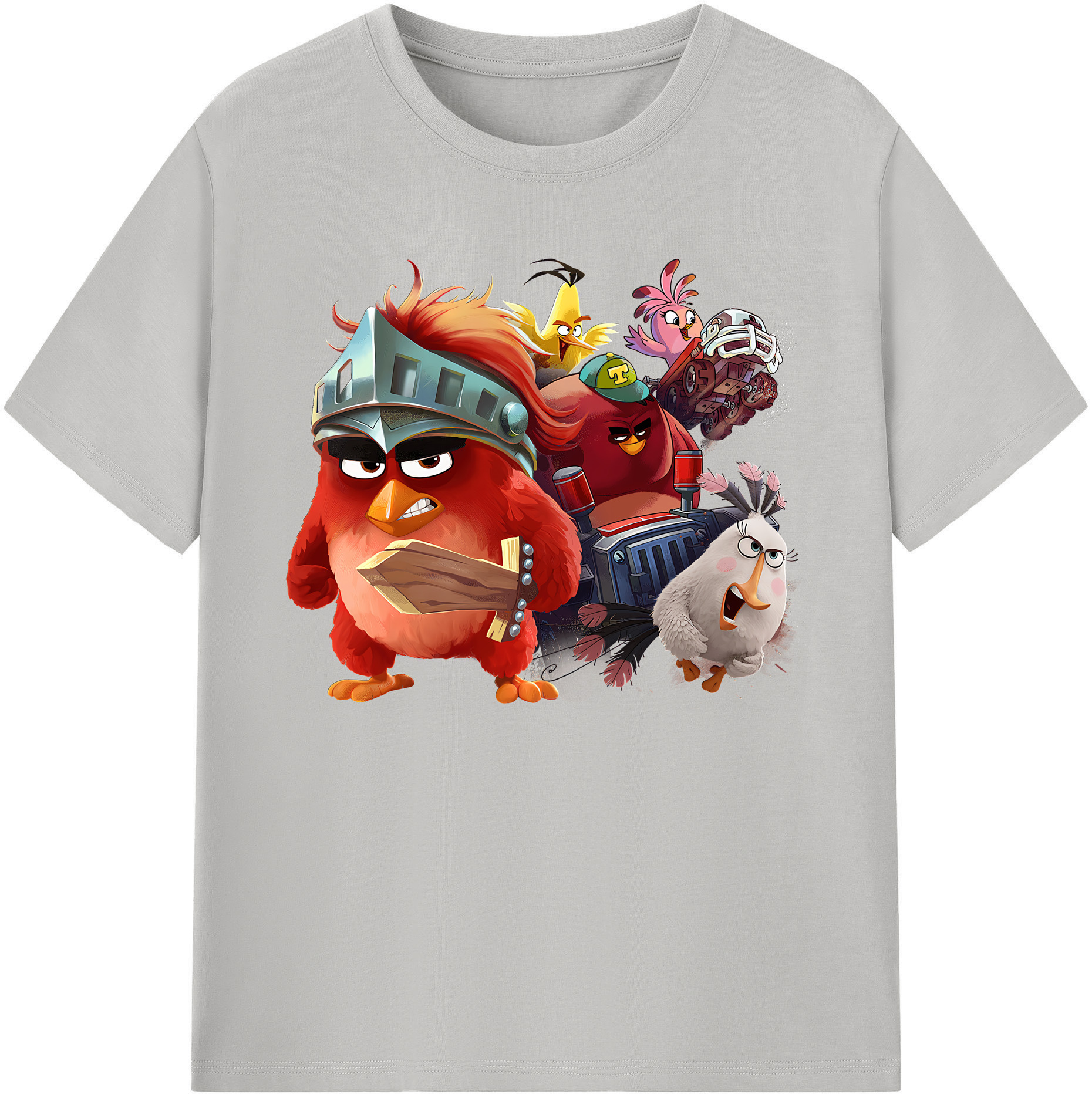 （画像用） Angry Birds アングリーバード 綿100％ メンズ半袖Tシャツ｜肌触りやわらか＆通気性