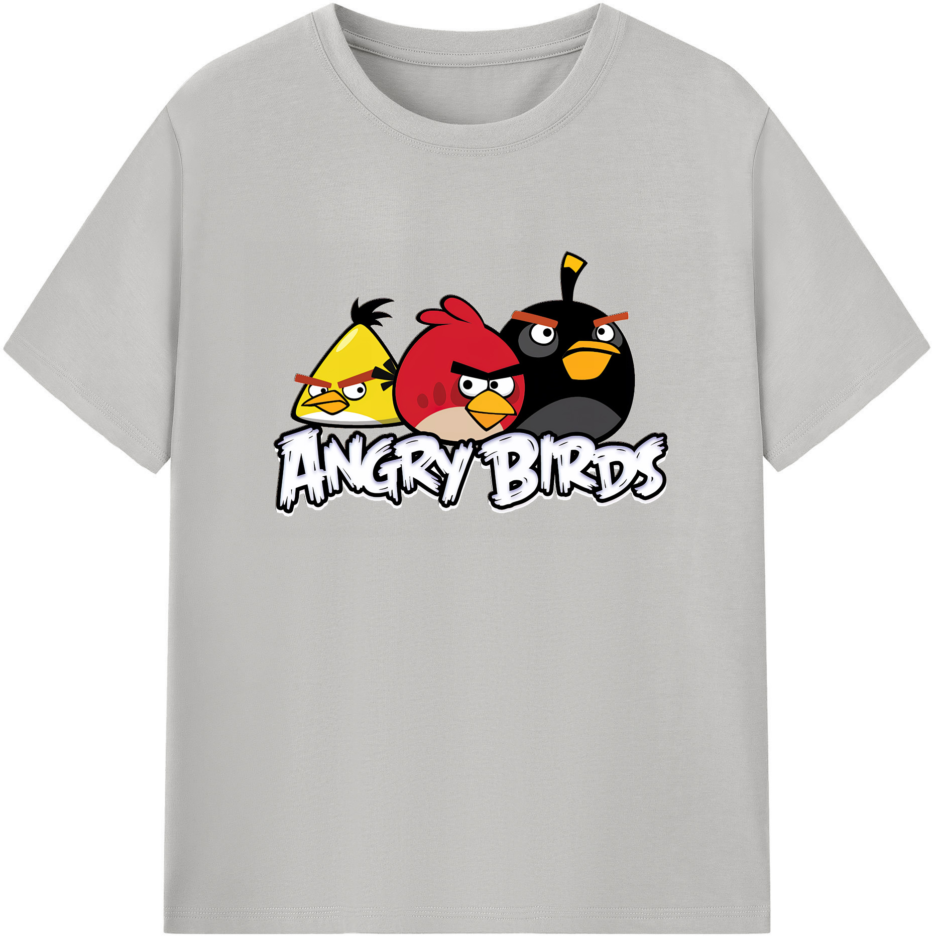 （画像用） Angry Birds アングリーバード 綿100％ メンズ半袖Tシャツ｜肌触りやわらか＆通気性