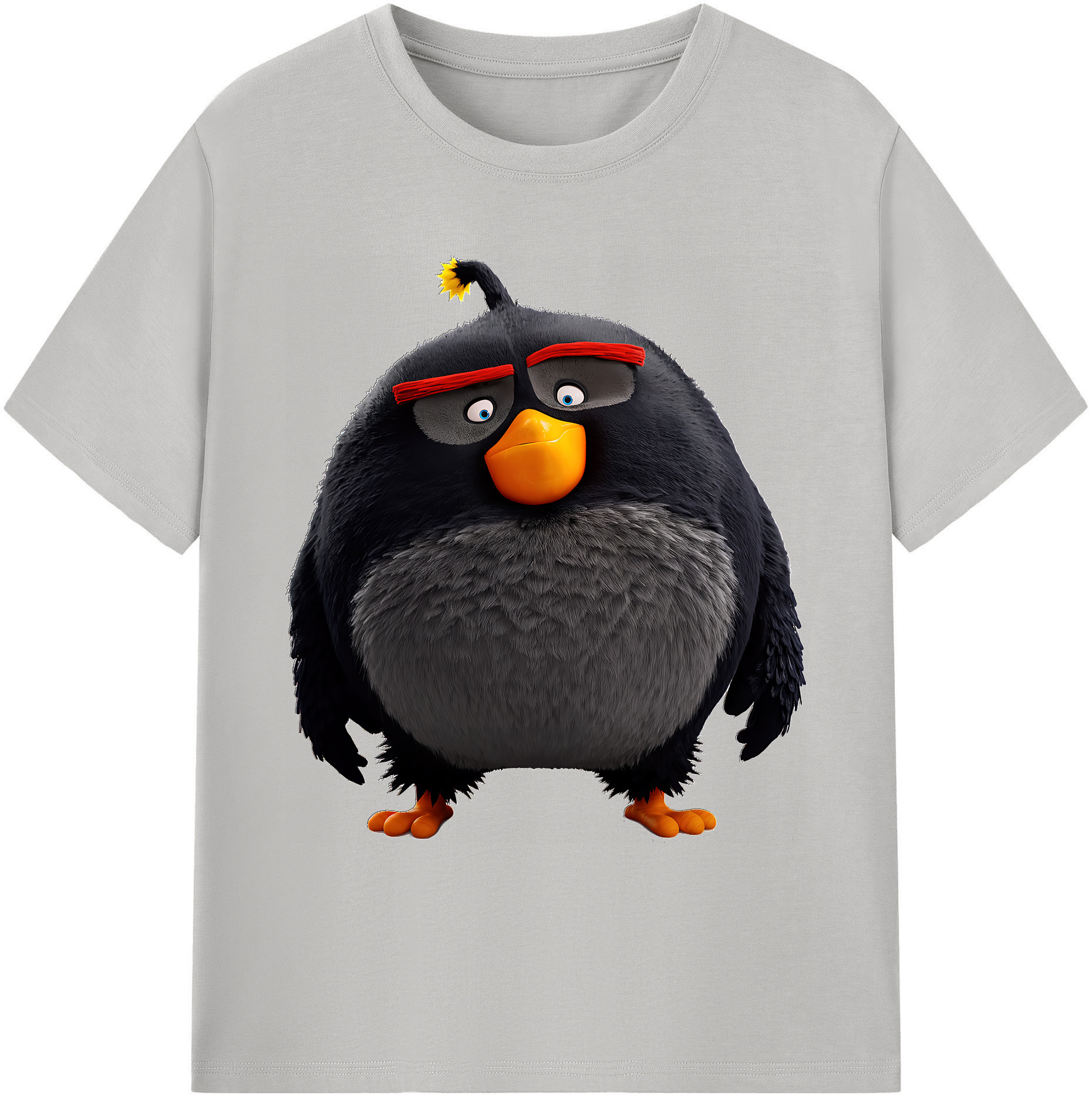 （画像用） Angry Birds アングリーバード 綿100％ メンズ半袖Tシャツ｜肌触りやわらか＆通気性