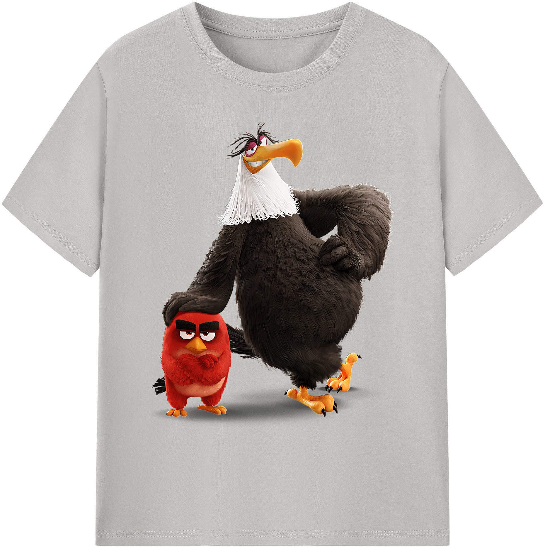 （画像用） Angry Birds アングリーバード 綿100％ メンズ半袖Tシャツ｜肌触りやわらか＆通気性