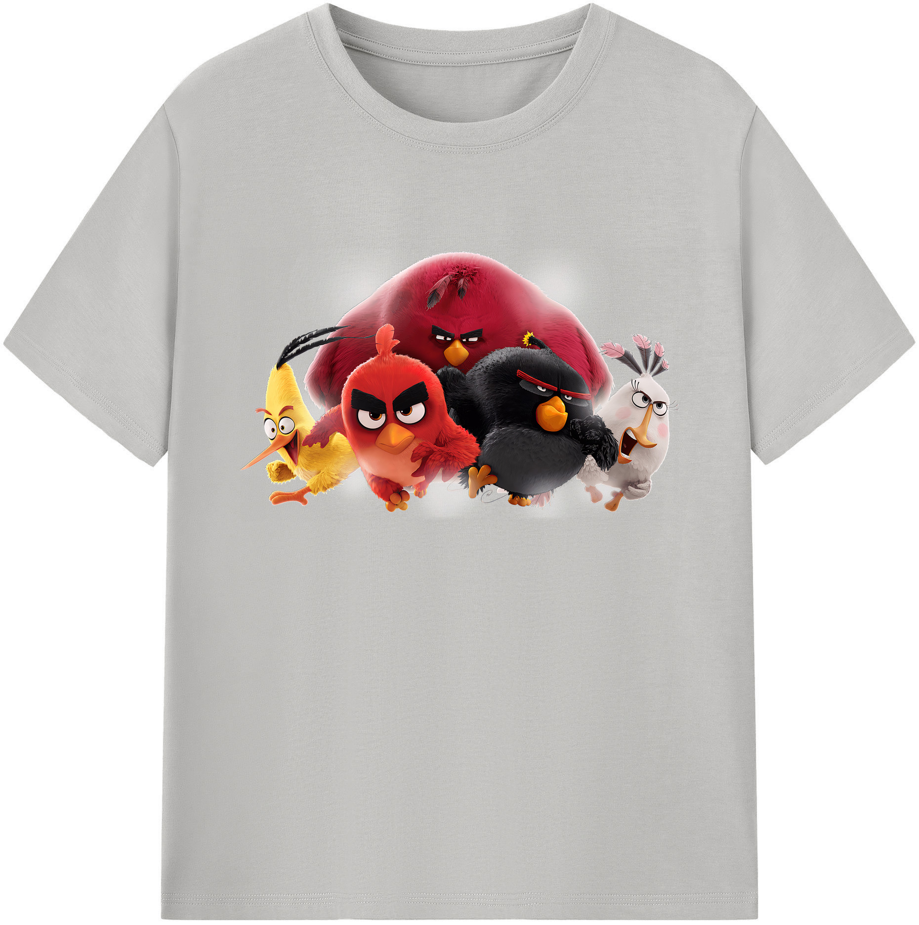 （画像用） Angry Birds アングリーバード 綿100％ メンズ半袖Tシャツ｜肌触りやわらか＆通気性