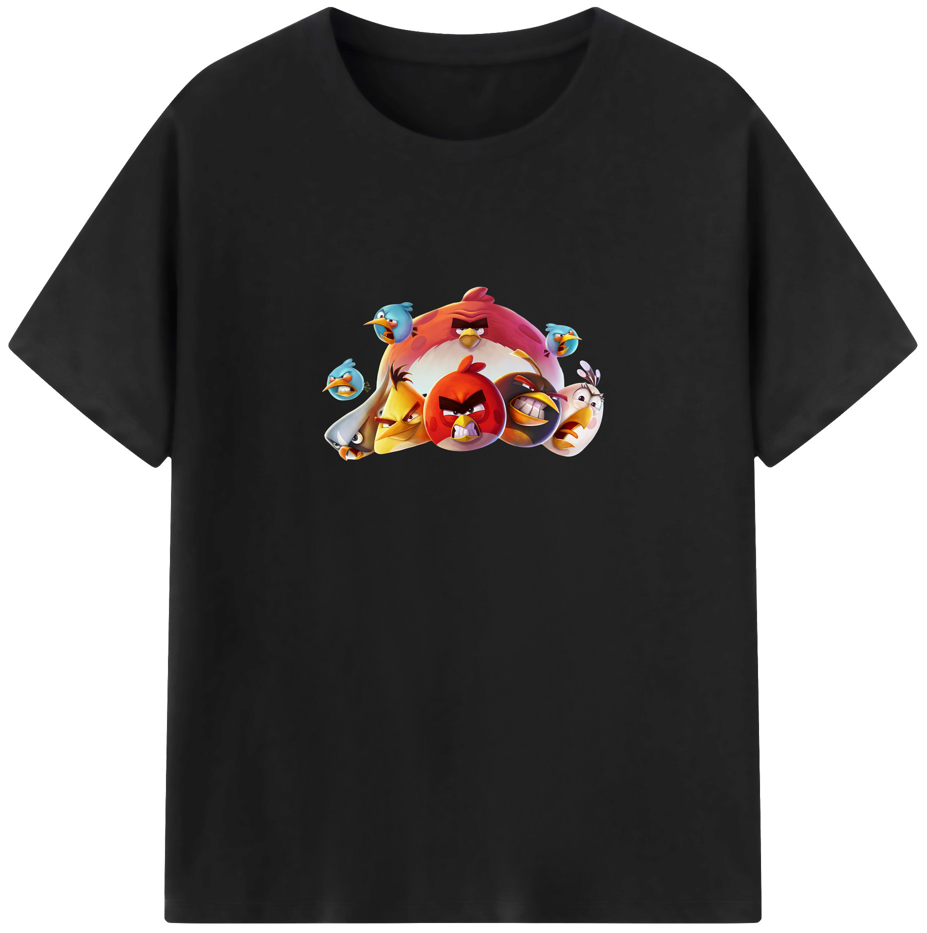 （画像用） Angry Birds アングリーバード 綿100％ メンズ半袖Tシャツ｜肌触りやわらか＆通気性