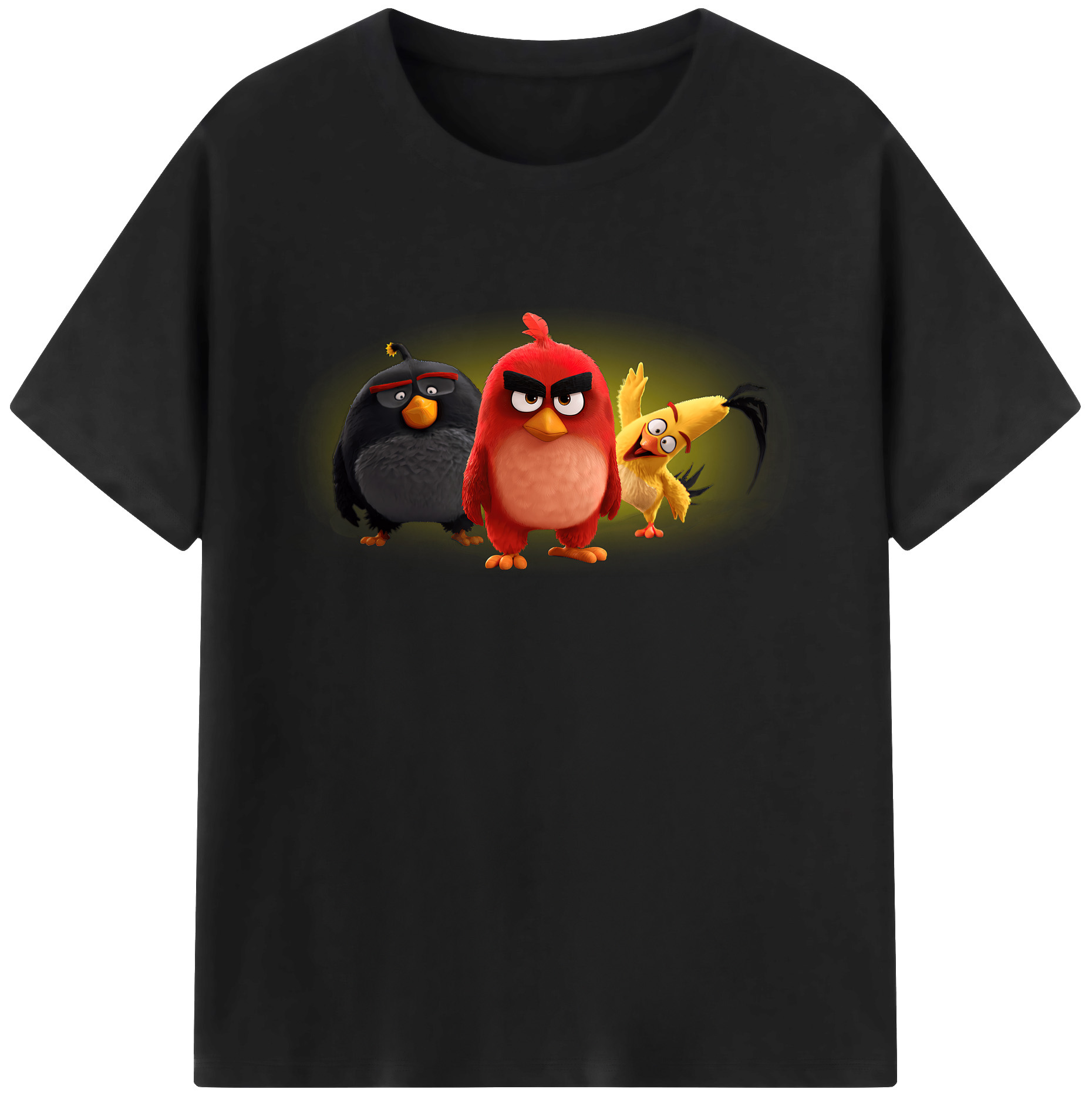 （画像用） Angry Birds アングリーバード 綿100％ メンズ半袖Tシャツ｜肌触りやわらか＆通気性