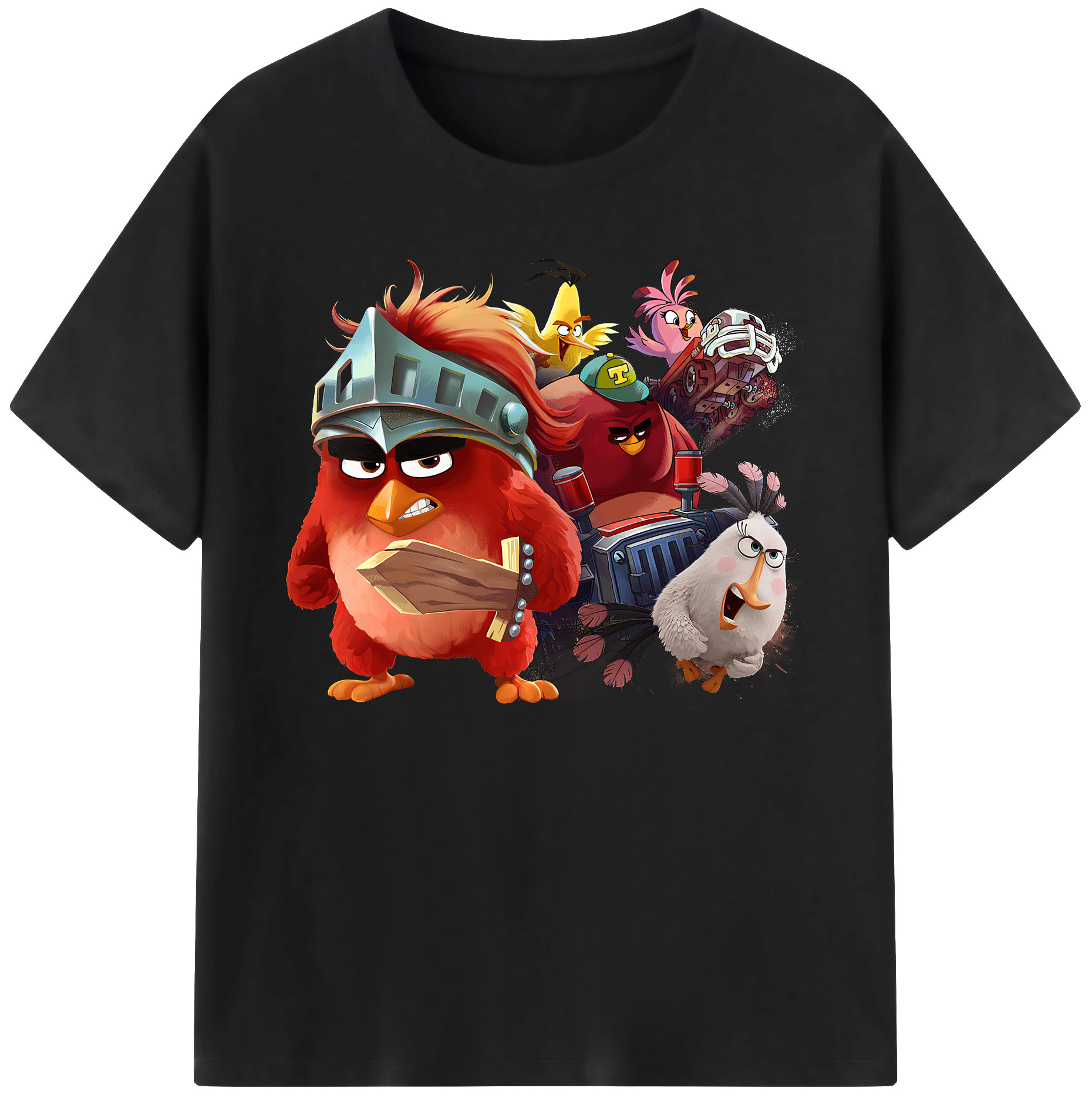 （画像用） Angry Birds アングリーバード 綿100％ メンズ半袖Tシャツ｜肌触りやわらか＆通気性