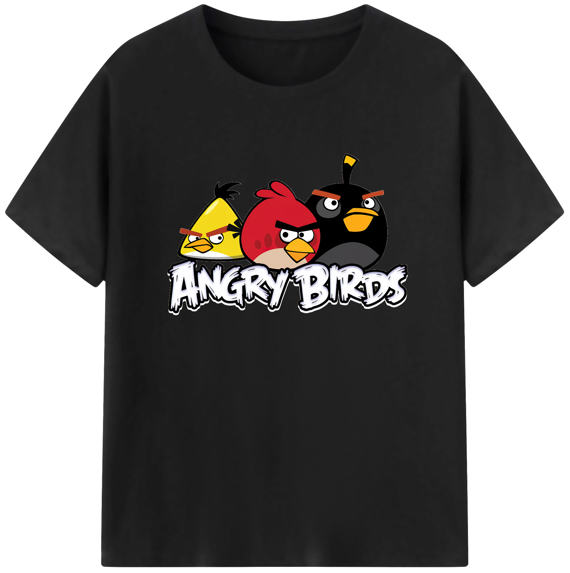 （画像用） Angry Birds アングリーバード 綿100％ メンズ半袖Tシャツ｜肌触りやわらか＆通気性