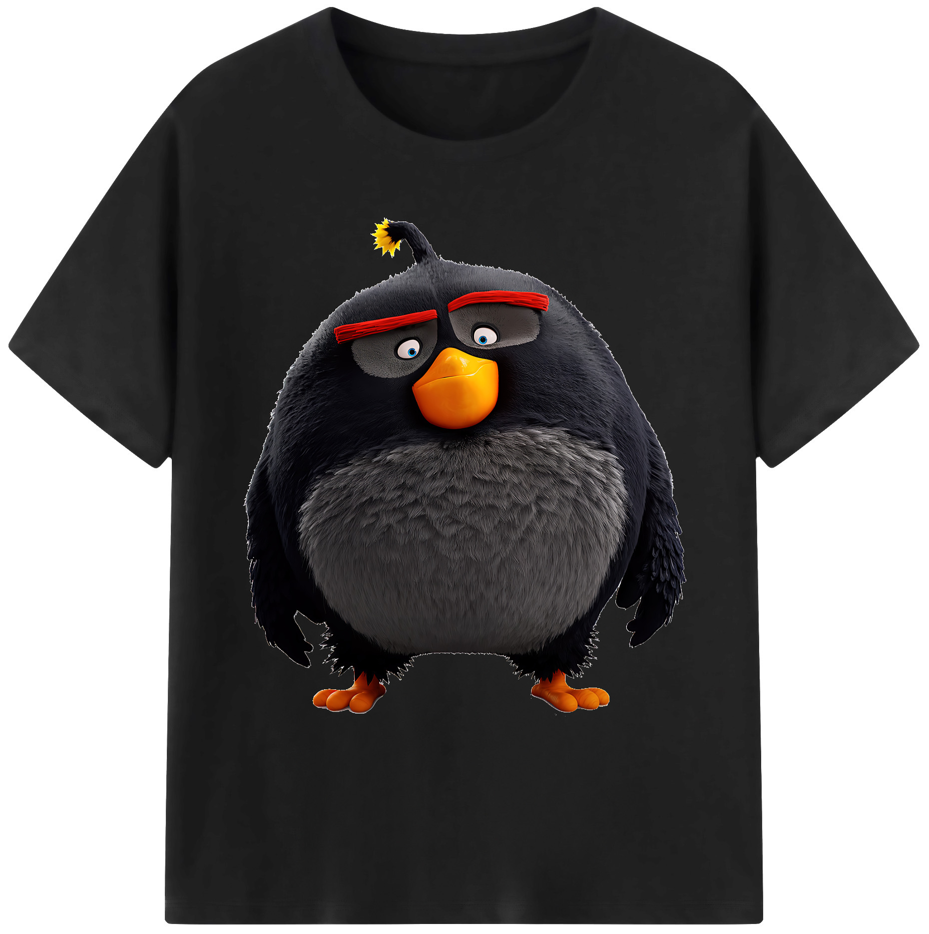 （画像用） Angry Birds アングリーバード 綿100％ メンズ半袖Tシャツ｜肌触りやわらか＆通気性
