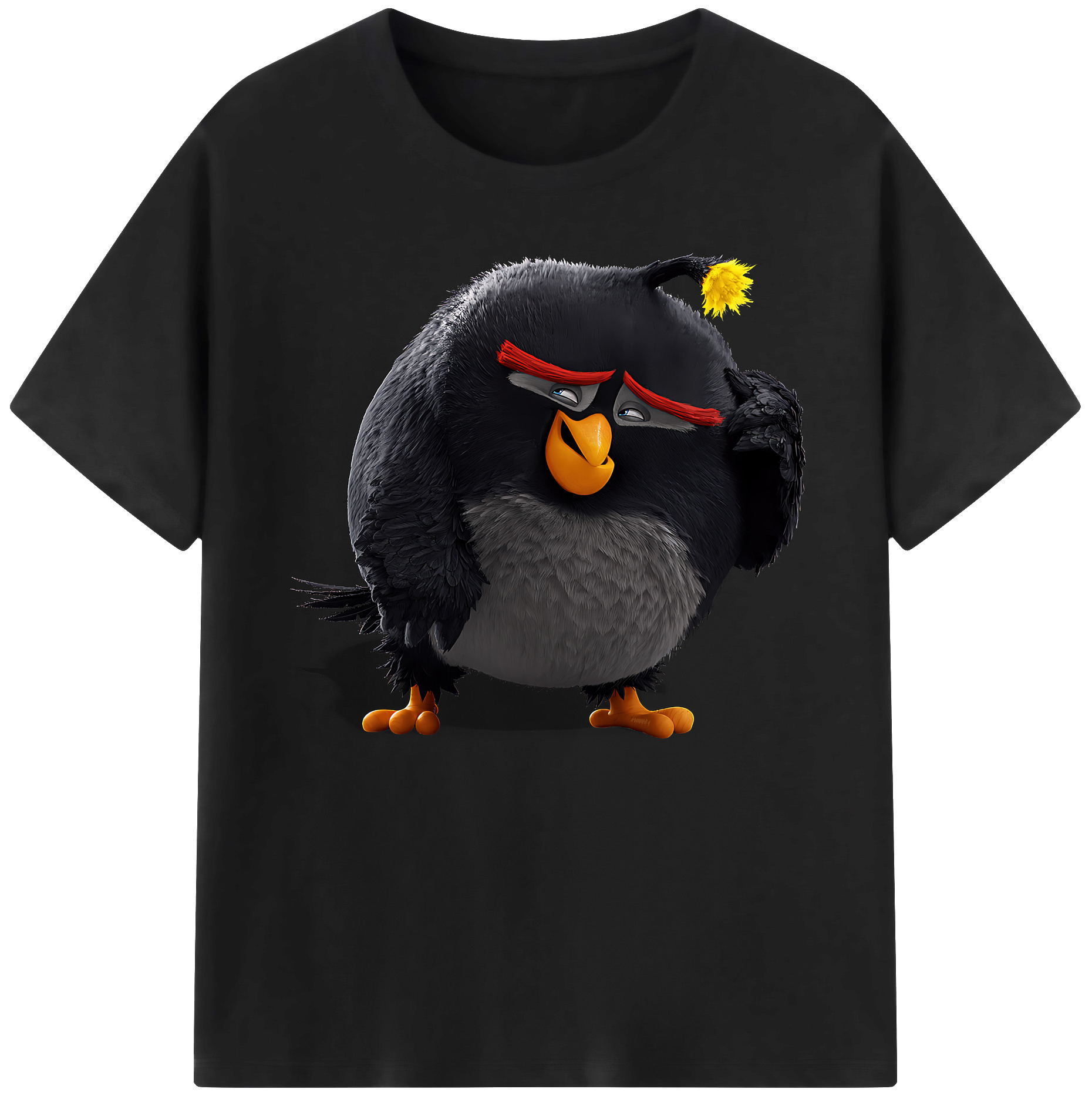 （画像用） Angry Birds アングリーバード 綿100％ メンズ半袖Tシャツ｜肌触りやわらか＆通気性