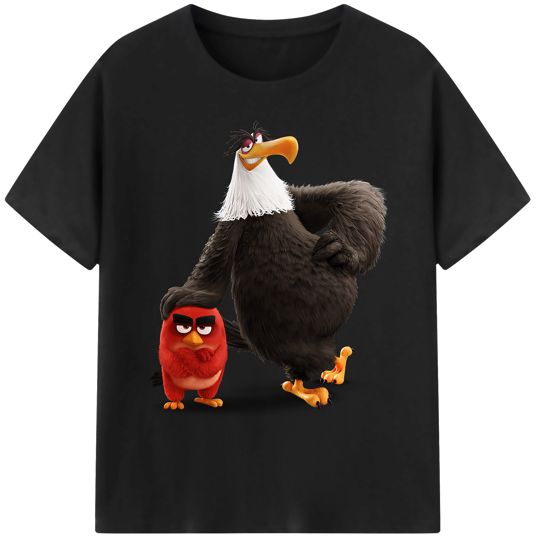 （画像用） Angry Birds アングリーバード 綿100％ メンズ半袖Tシャツ｜肌触りやわらか＆通気性