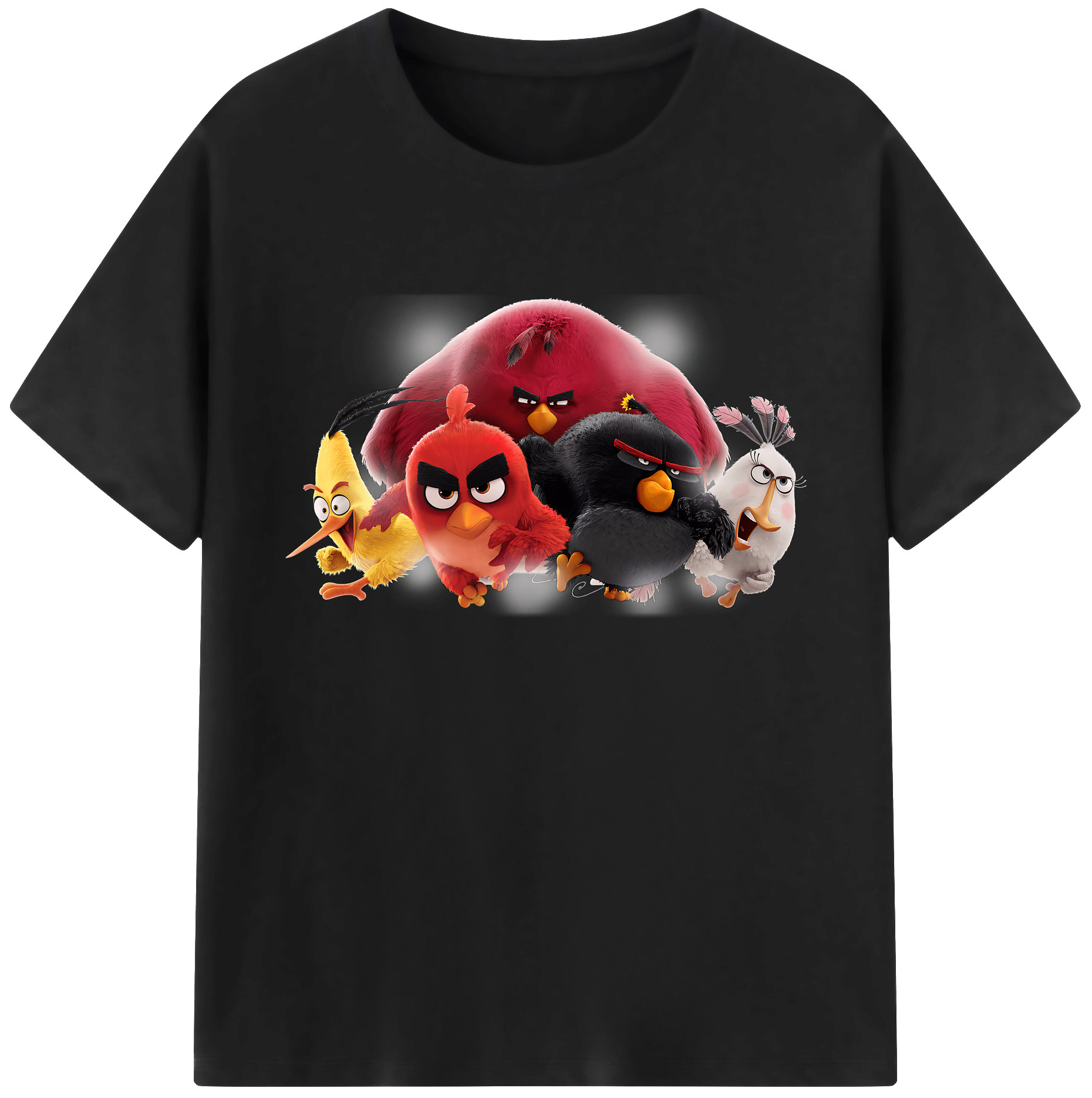 （画像用） Angry Birds アングリーバード 綿100％ メンズ半袖Tシャツ｜肌触りやわらか＆通気性