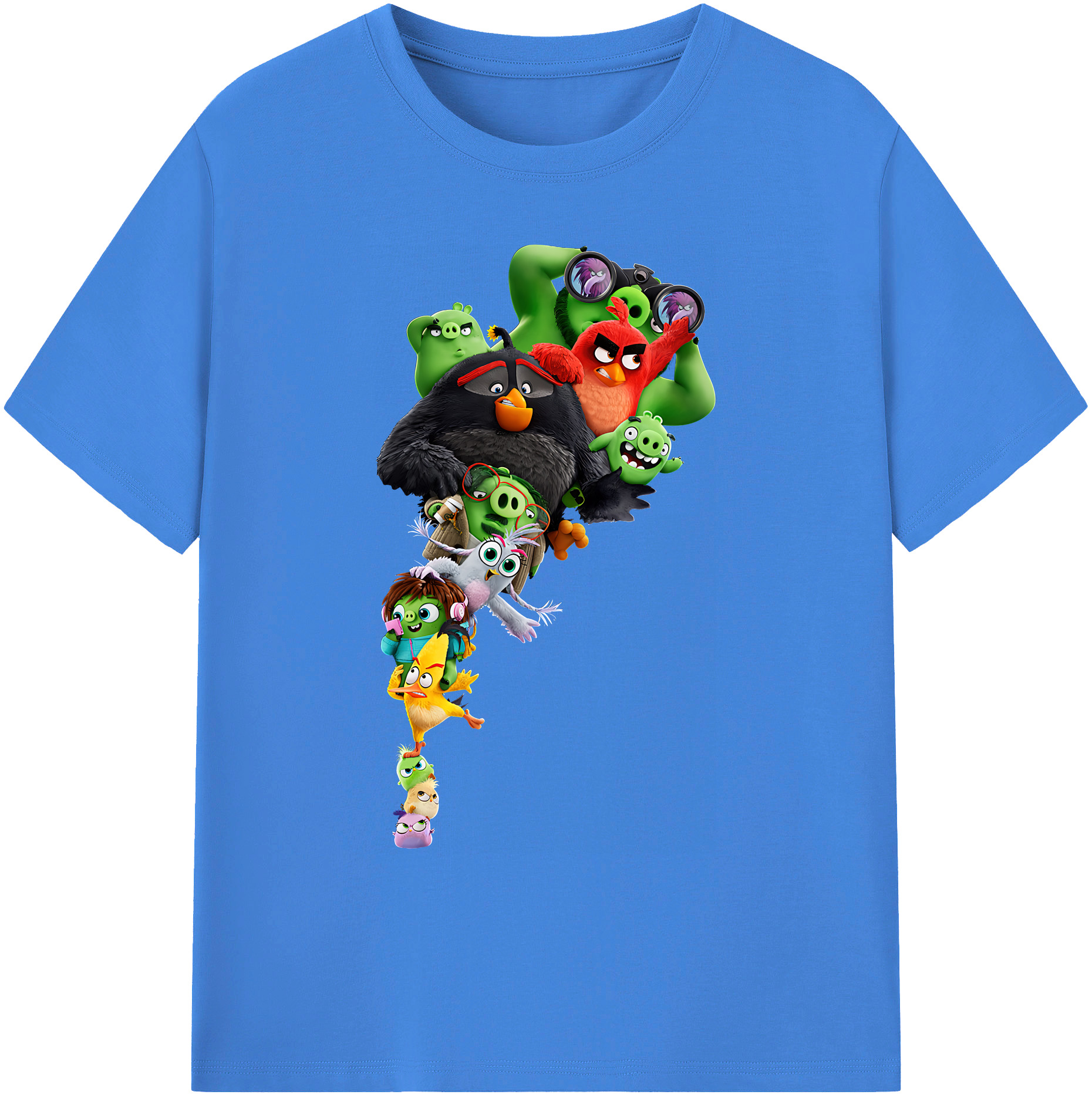 （画像用） Angry Birds アングリーバード 綿100％ メンズ半袖Tシャツ｜肌触りやわらか＆通気性