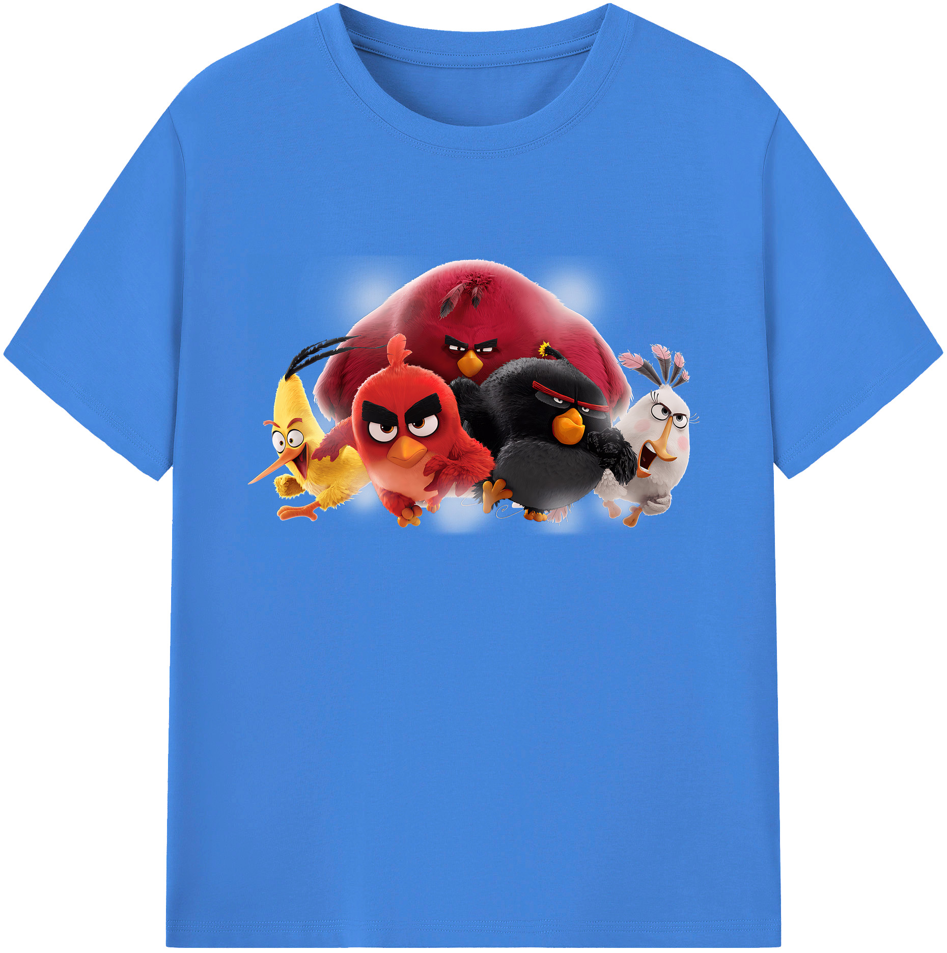 （画像用） Angry Birds アングリーバード 綿100％ メンズ半袖Tシャツ｜肌触りやわらか＆通気性