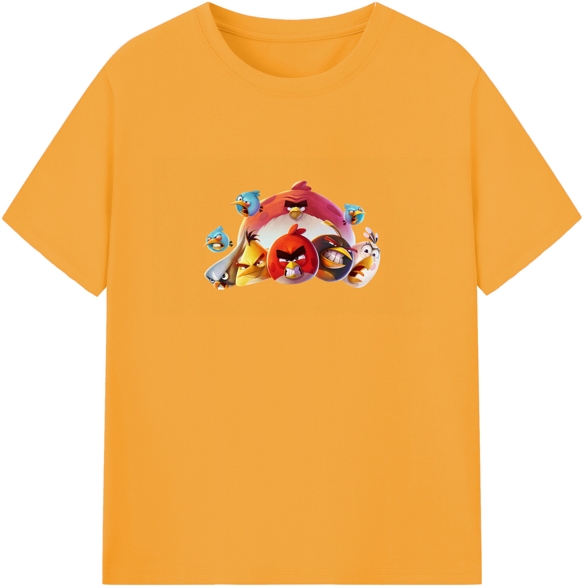 （画像用） Angry Birds アングリーバード 綿100％ メンズ半袖Tシャツ｜肌触りやわらか＆通気性