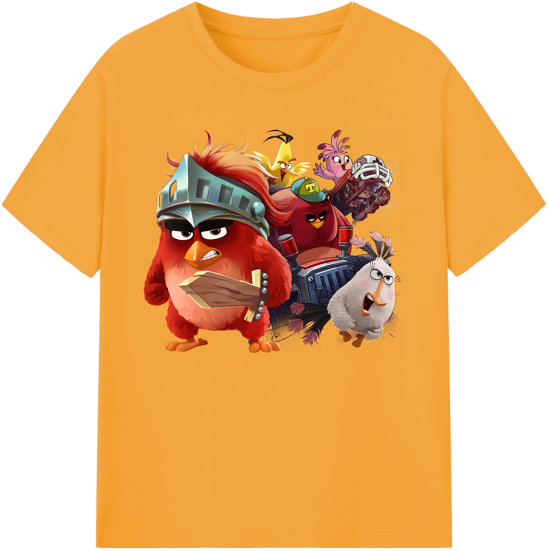 （画像用） Angry Birds アングリーバード 綿100％ メンズ半袖Tシャツ｜肌触りやわらか＆通気性