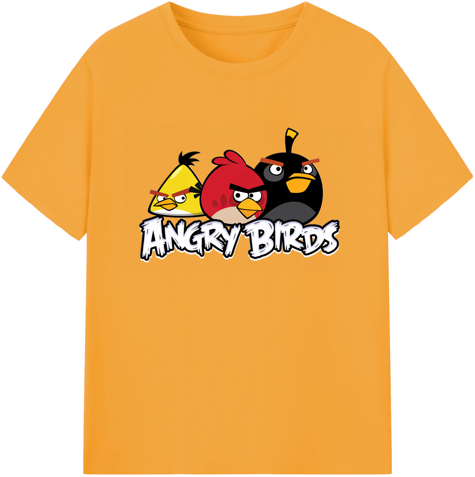 （画像用） Angry Birds アングリーバード 綿100％ メンズ半袖Tシャツ｜肌触りやわらか＆通気性