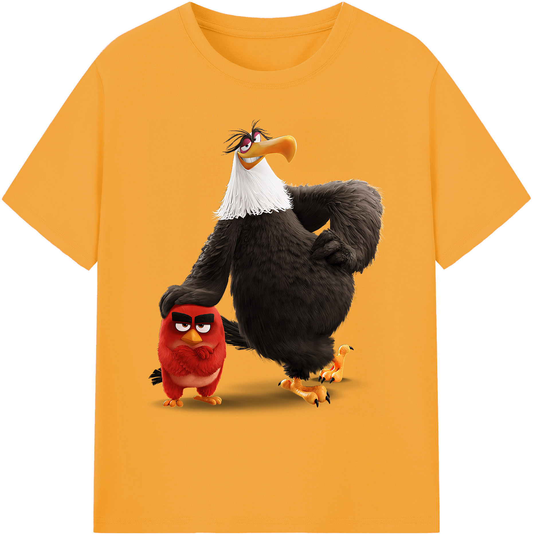 （画像用） Angry Birds アングリーバード 綿100％ メンズ半袖Tシャツ｜肌触りやわらか＆通気性