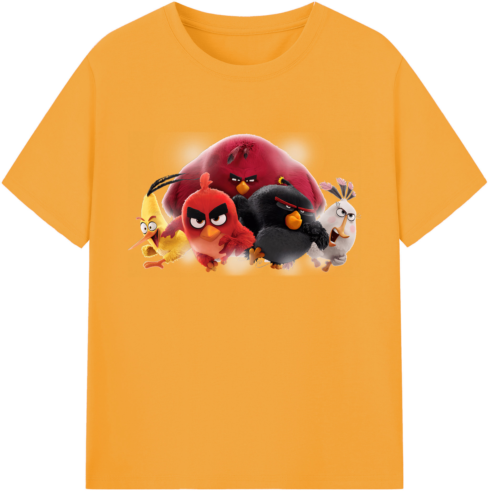 （画像用） Angry Birds アングリーバード 綿100％ メンズ半袖Tシャツ｜肌触りやわらか＆通気性