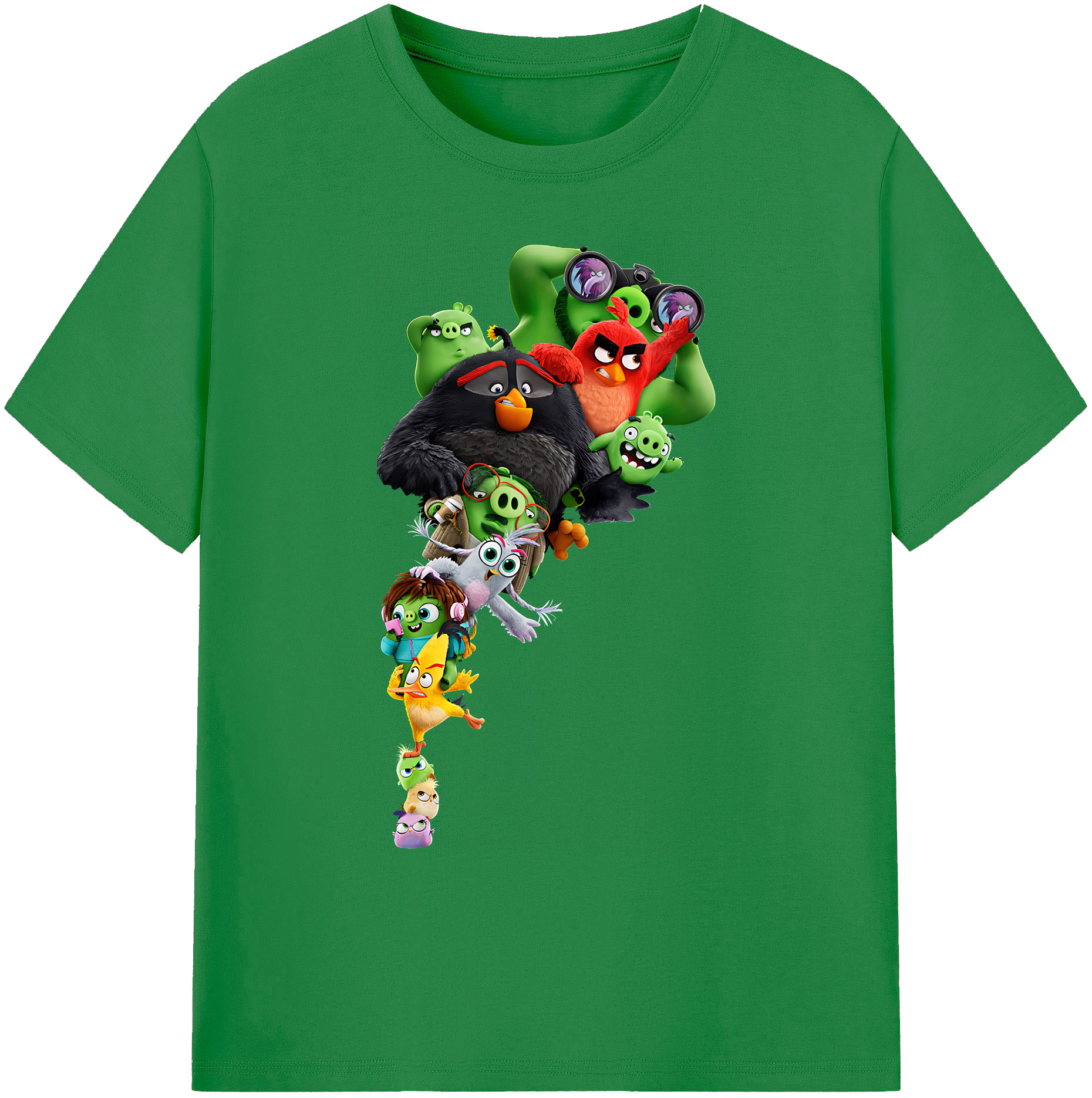 （画像用） Angry Birds アングリーバード 綿100％ メンズ半袖Tシャツ｜肌触りやわらか＆通気性