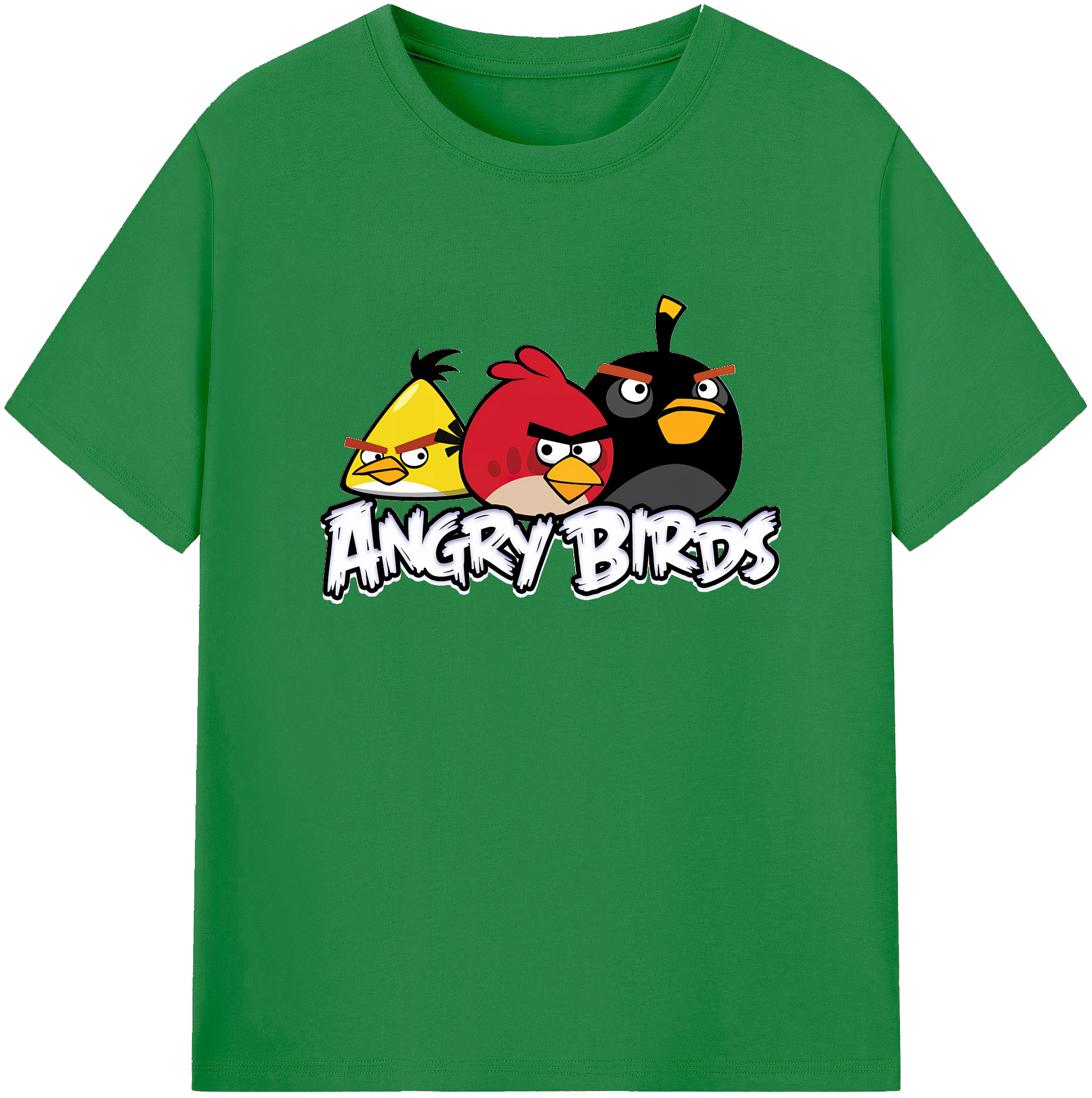 （画像用） Angry Birds アングリーバード 綿100％ メンズ半袖Tシャツ｜肌触りやわらか＆通気性